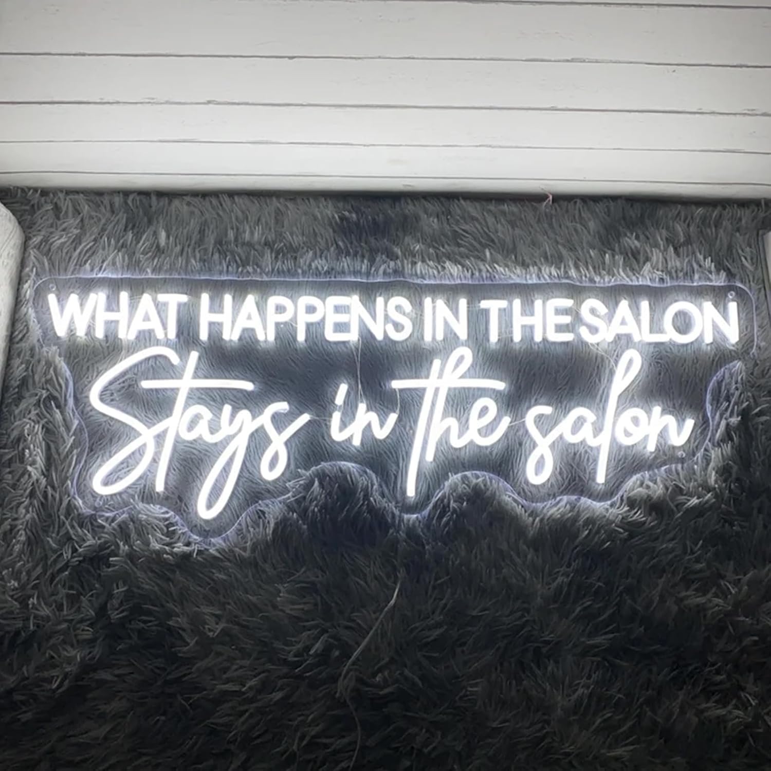 What Happens In The Salon Stays In the Salon Neon Sign Led Business Salon Light Up Signs for Wall Decor Lashe Room Beauty Salon Decor Hair Studio Decoration 31.5inches