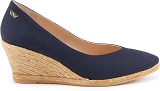 Roses Espadrille Canvas Wedges Spain Handmade 2 ½” Heel Woman Wedge Pumps with Organic Cotton Canvas and 100% Natural Jute Midsole for All Occasions: Casual, Work, Party