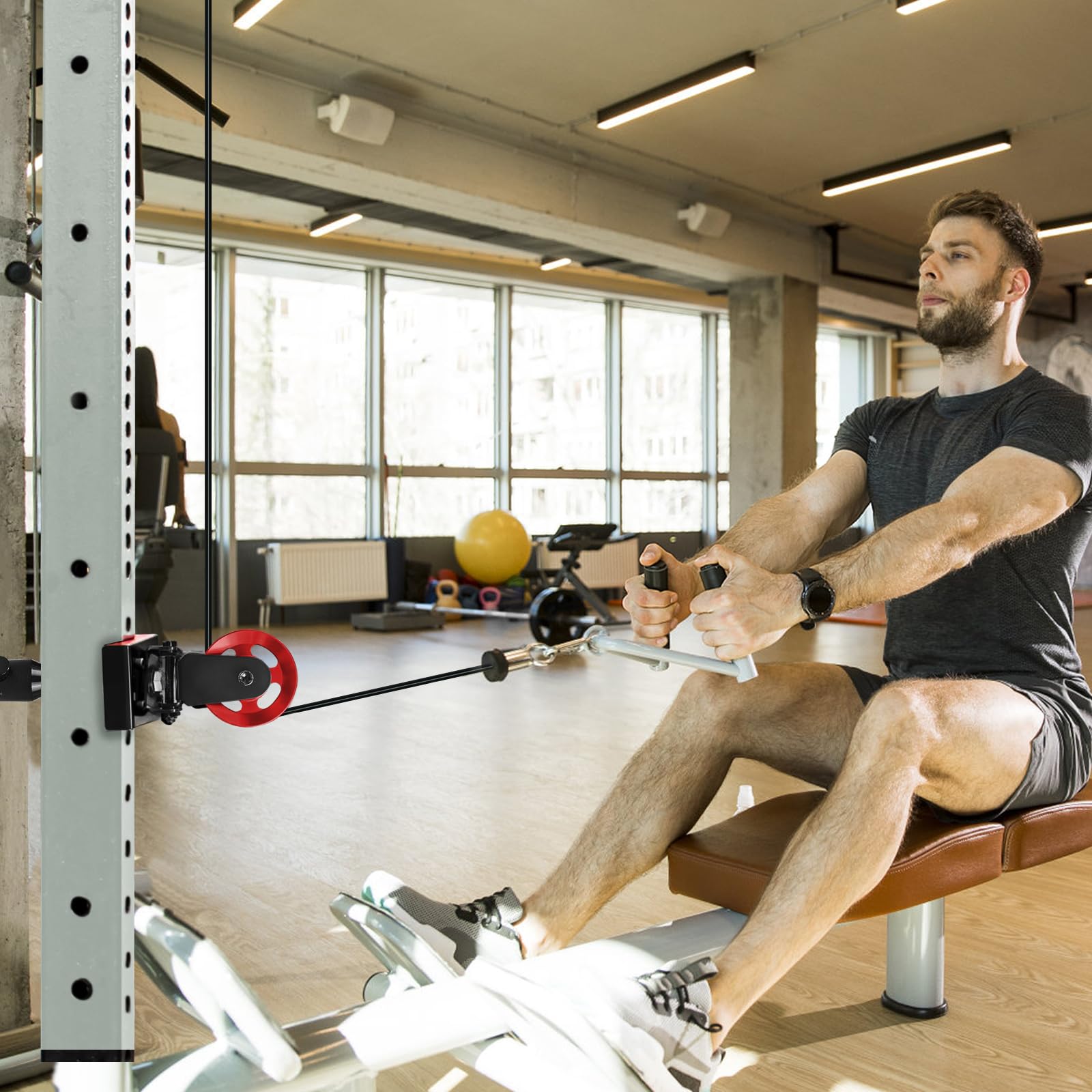 Poulie Fitness 90mm Topfinder - Pour Machine De Musculation Ou Garage - Roulement Renforcé