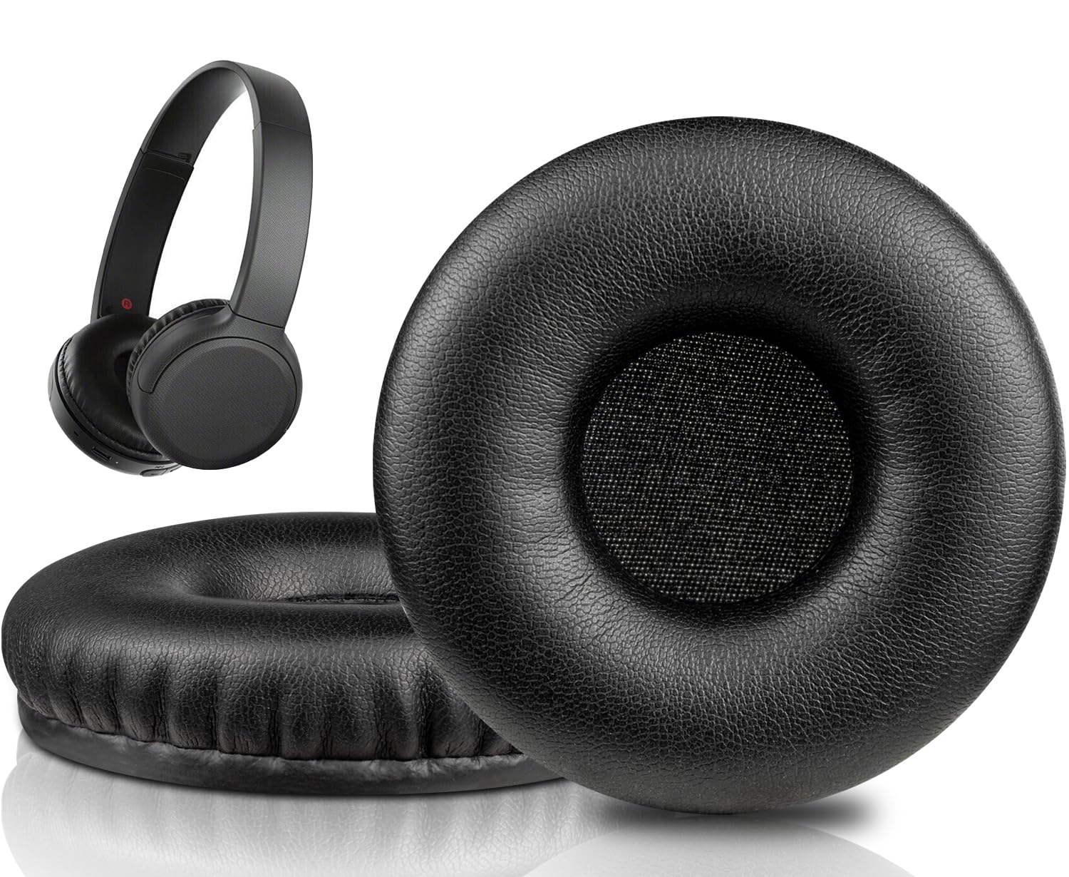 SOULWIT Earpads Replacement for Sony MDR-XB450/XB450AP/XB550 Headphones, Ear Pads Cushions with High-Density Noise Isolation Foam - XB450 PL Black