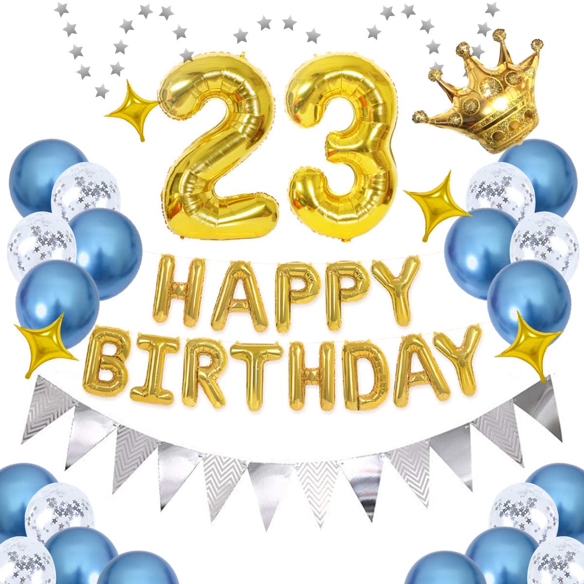 、様【12/23着】バルーン　生誕祭 Amazon | 23歳 誕生日 バルーン 風船 セット 大きい 40inch