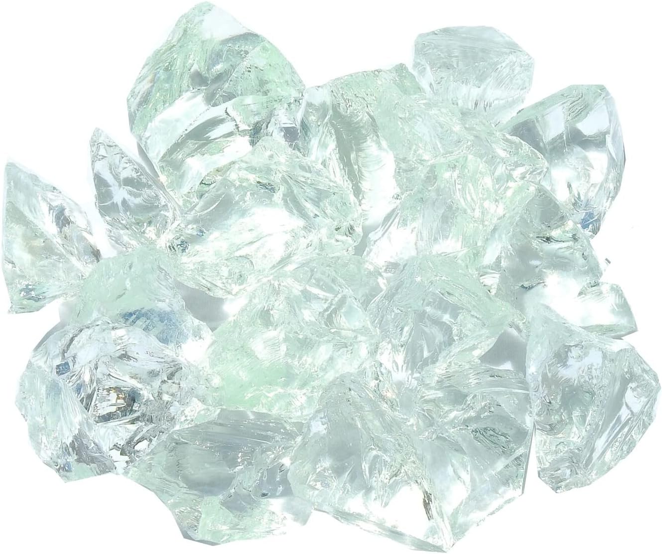 Hiland AZ Patio Heaters 30-50mm Landscape Recycled Glass in Ice