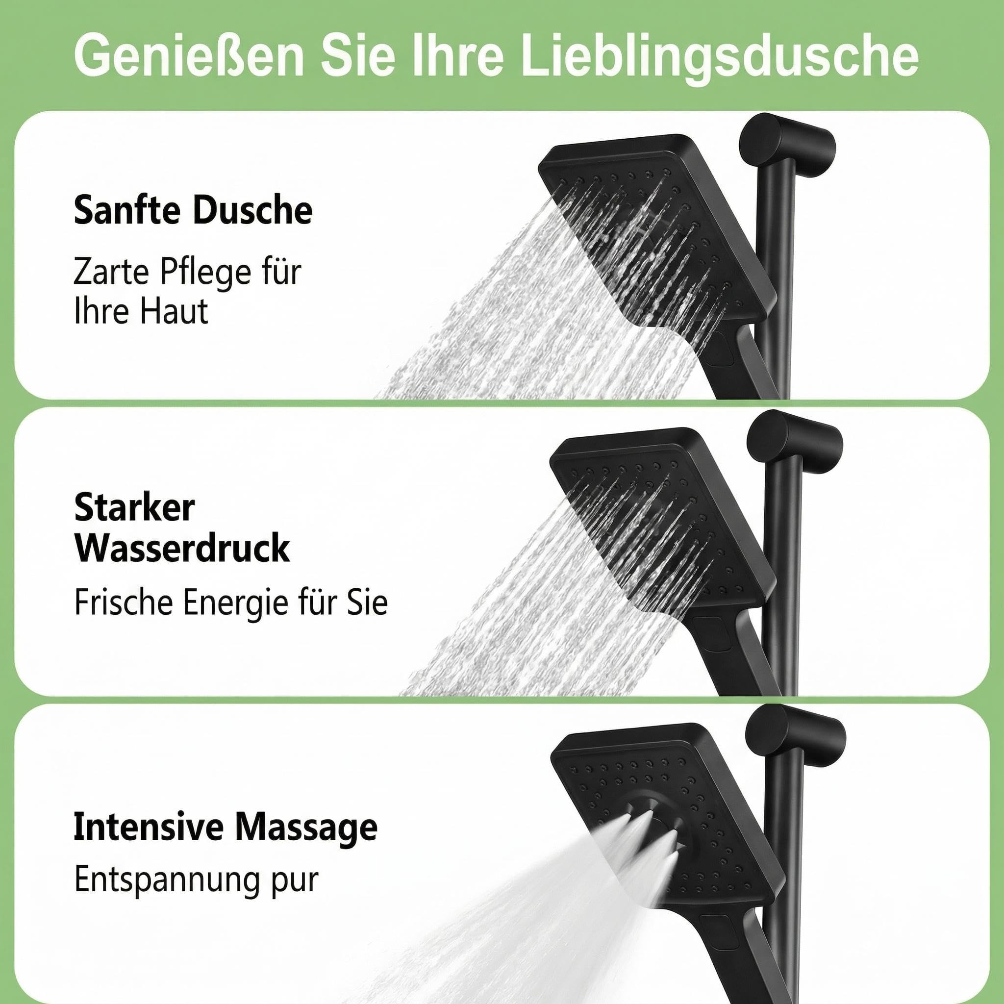 Thermostat-Duschsystem mit Wannenauslauf