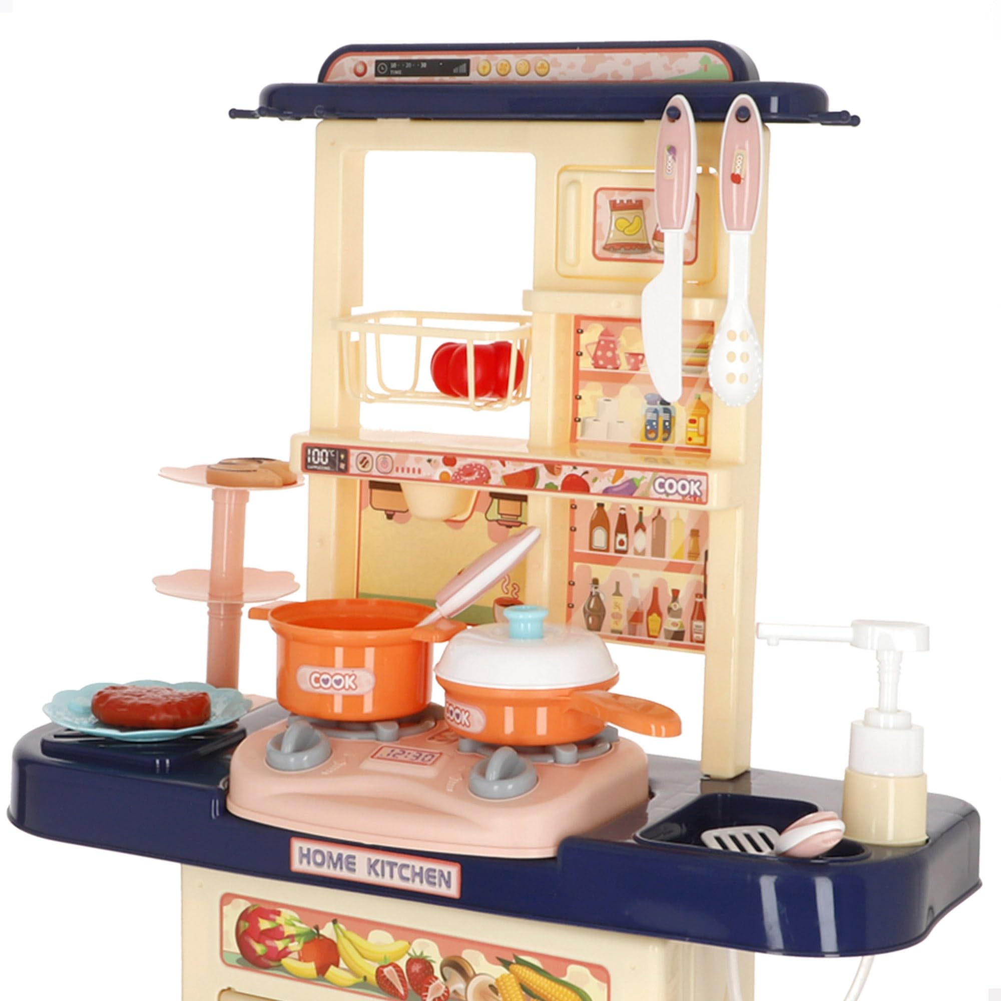 COLORBABY My Home Cocina de Juguete 46x19x64 cm, Luz, Sonido y Efectos, Incluye Accesorios, Juguetes simbólicos, Juego de cocinar, Juegos para niños y niñas, Regalos niños, A Partir 3 años (39570)