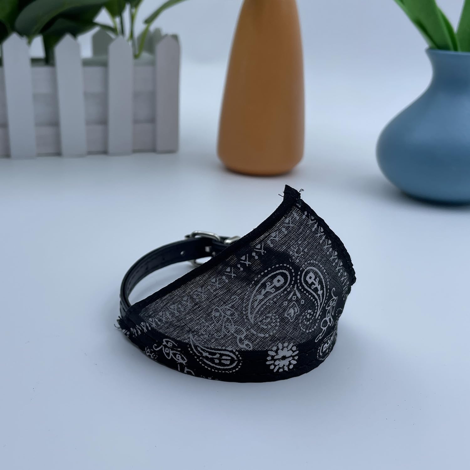 Bandana Con Collare Per Cane - Stile Moderno, Cotone E PU, Regolabile, Design Carino Per Animali - Foto 4