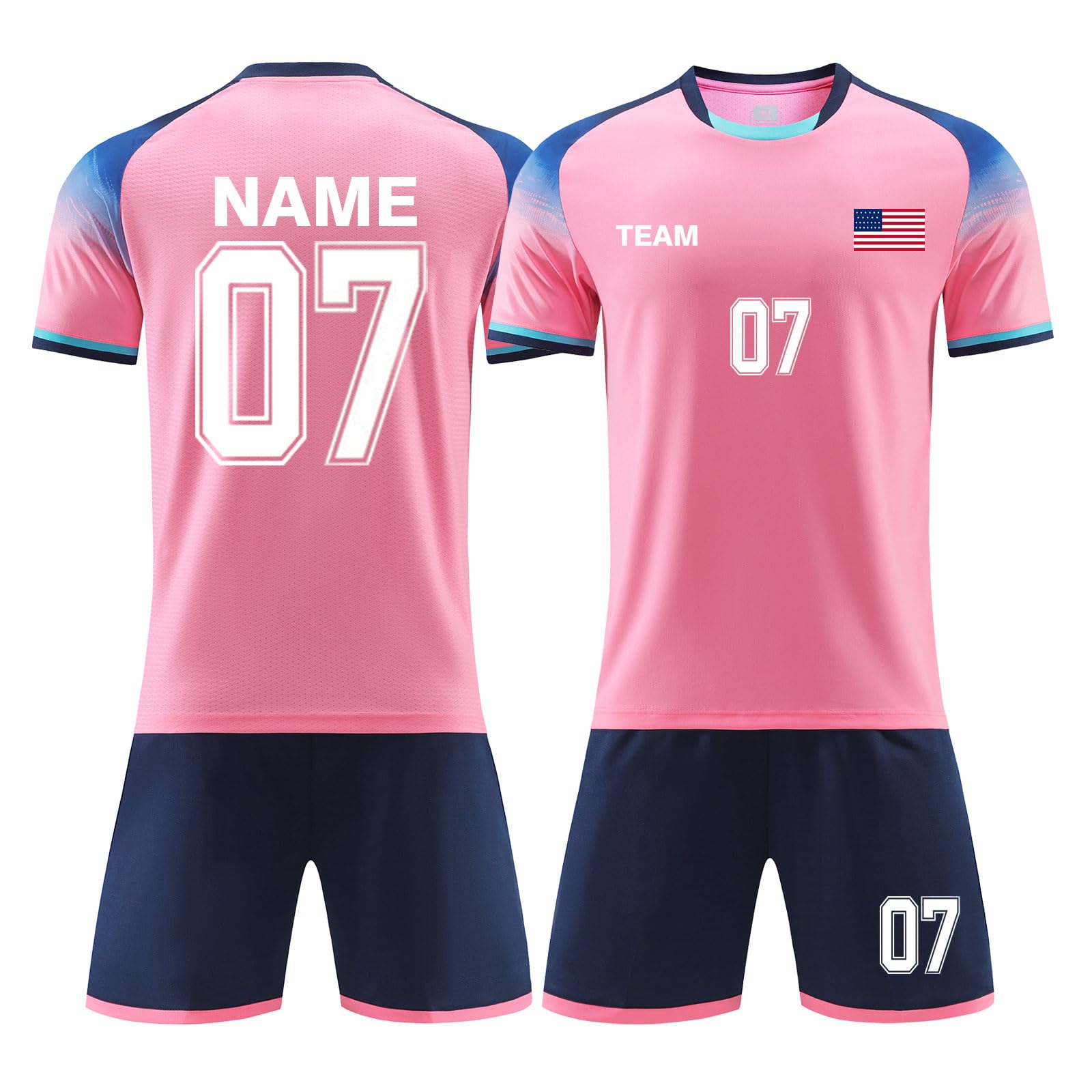 LAIFU Custom Soccer Jerseys for Kids Youth Adult Personalized Soccer Uniforms Shirts Shorts Set for Boys Girls