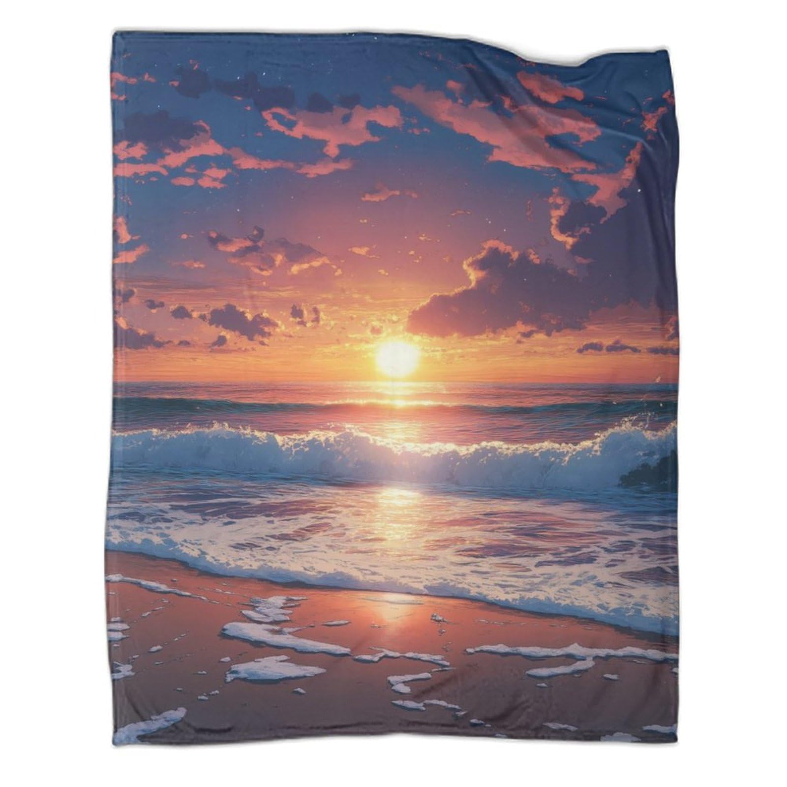 Couverture douce et chaude coucher de soleil pour réchauffer vos cœurs