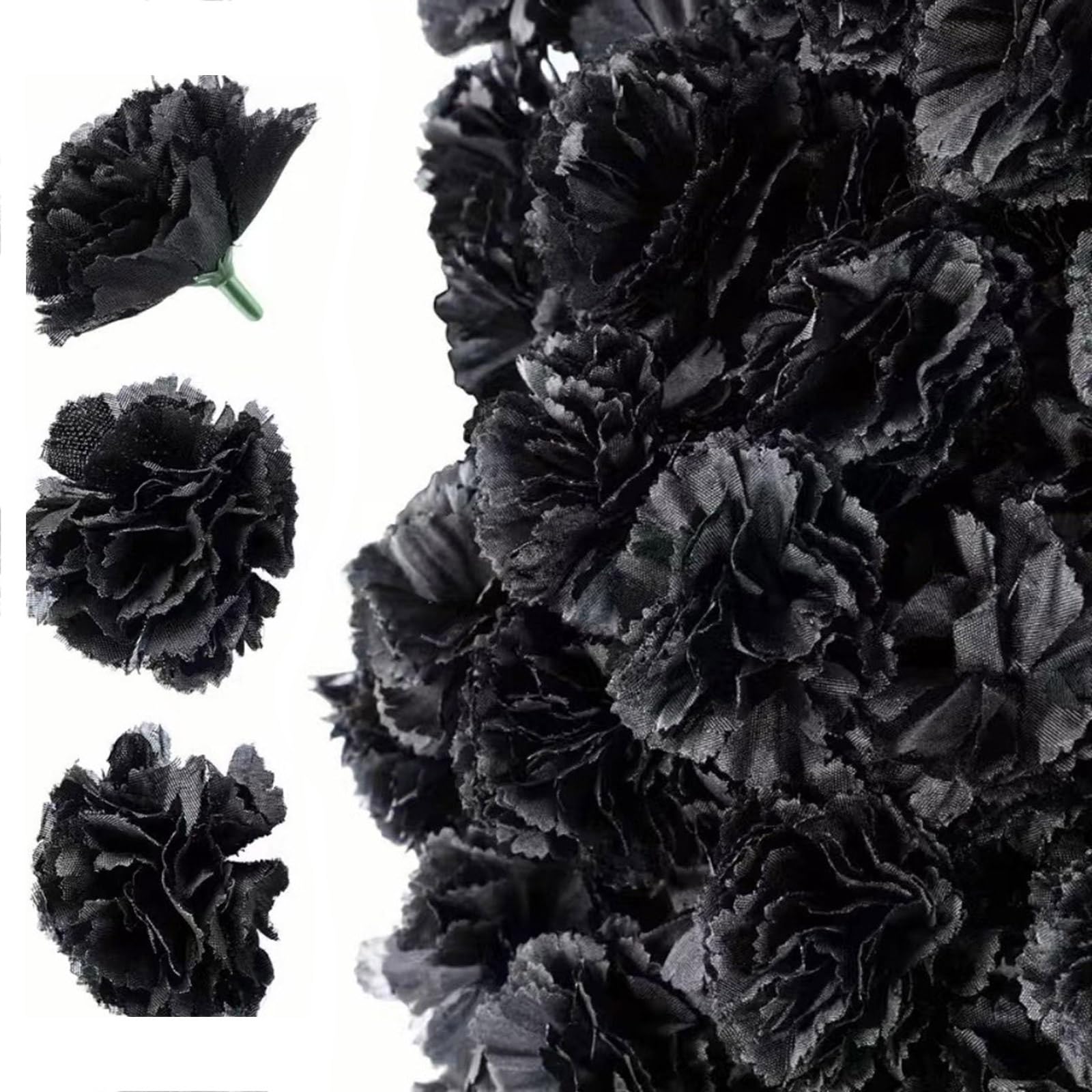 YWLUUOO 50 Divisions Realistic Fabric Tagetes Inflorescences 6cm Flower Executives Flexible Substrates for Party Deck Blossomy Arrangements Handbuilt Wedding Wreath Decorations