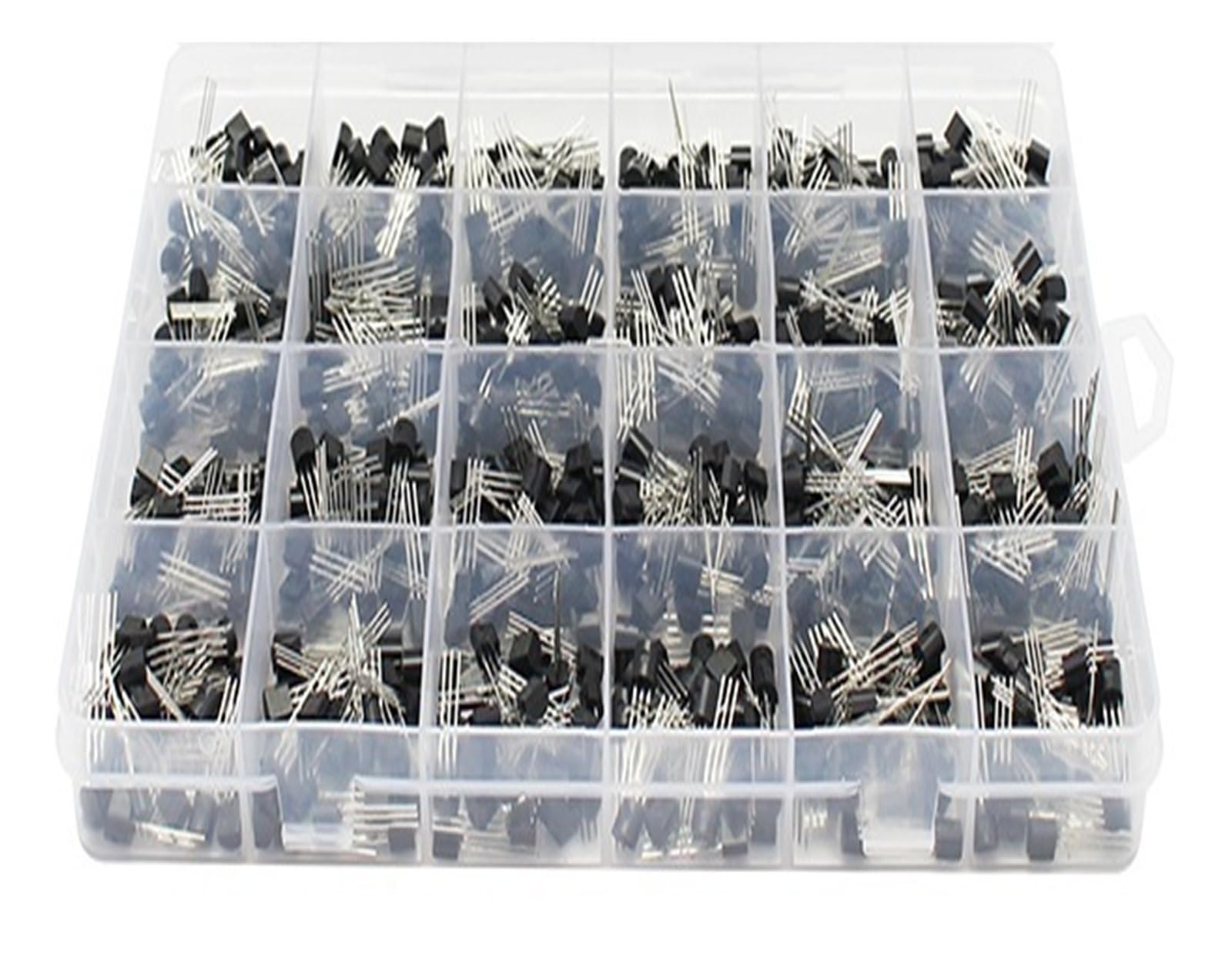 Kit surtido de transistores TO-92 de 200 a 900 piezas, BC547, BC327, BC337, 2N2222, 3904, 3906, C945, transistores PNP/NPN, kit electrónico.(18Values-900pcs)