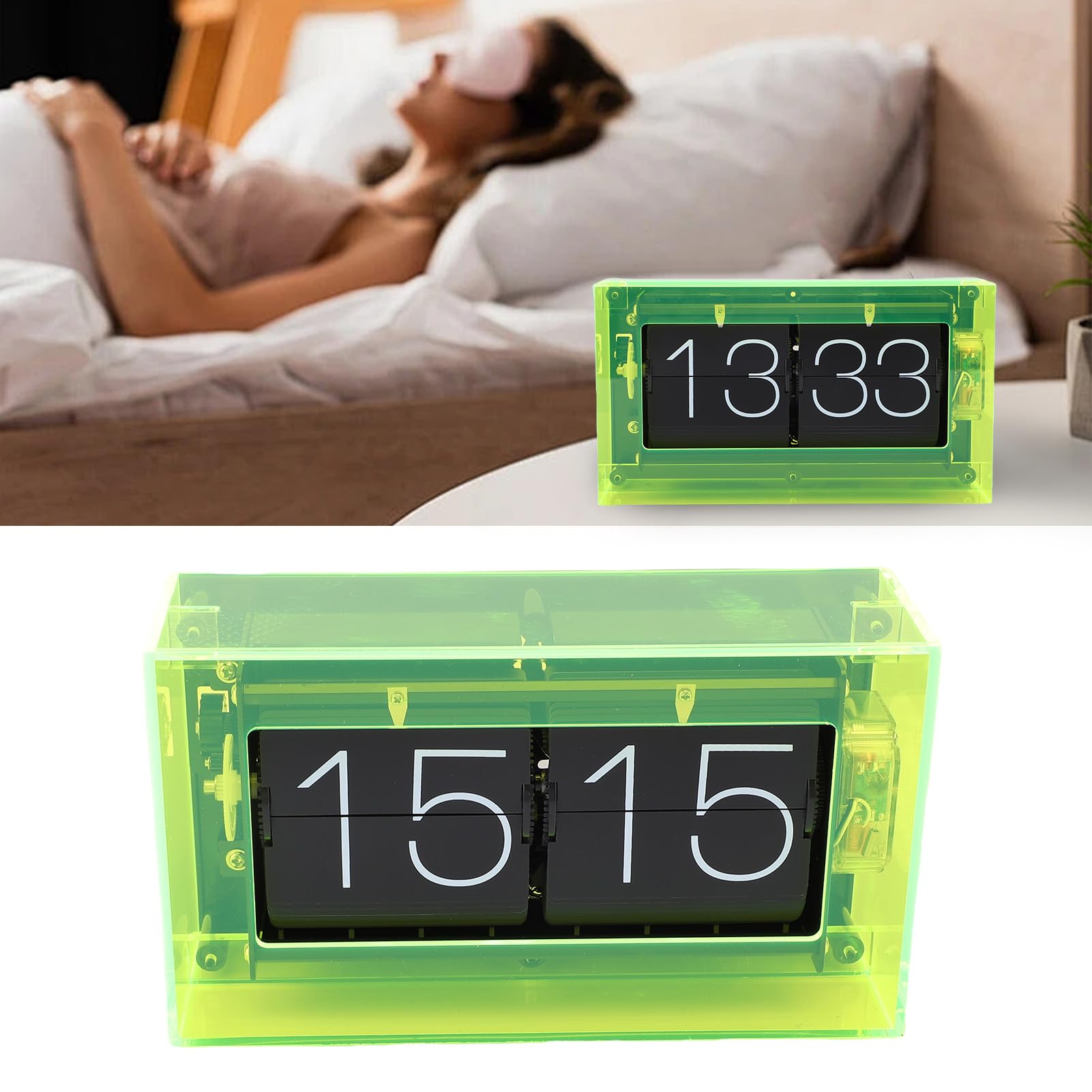 Jeanoko Reloj Retro Abatible hacia Abajo, Elegante Diseño Mecánico (Color
