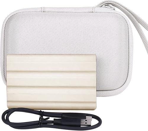 Miniatura 8 de co2CREA Reemplazo de funda rígida para Samsung T7 Shield unidad portátil de estado sólido (funda beige)