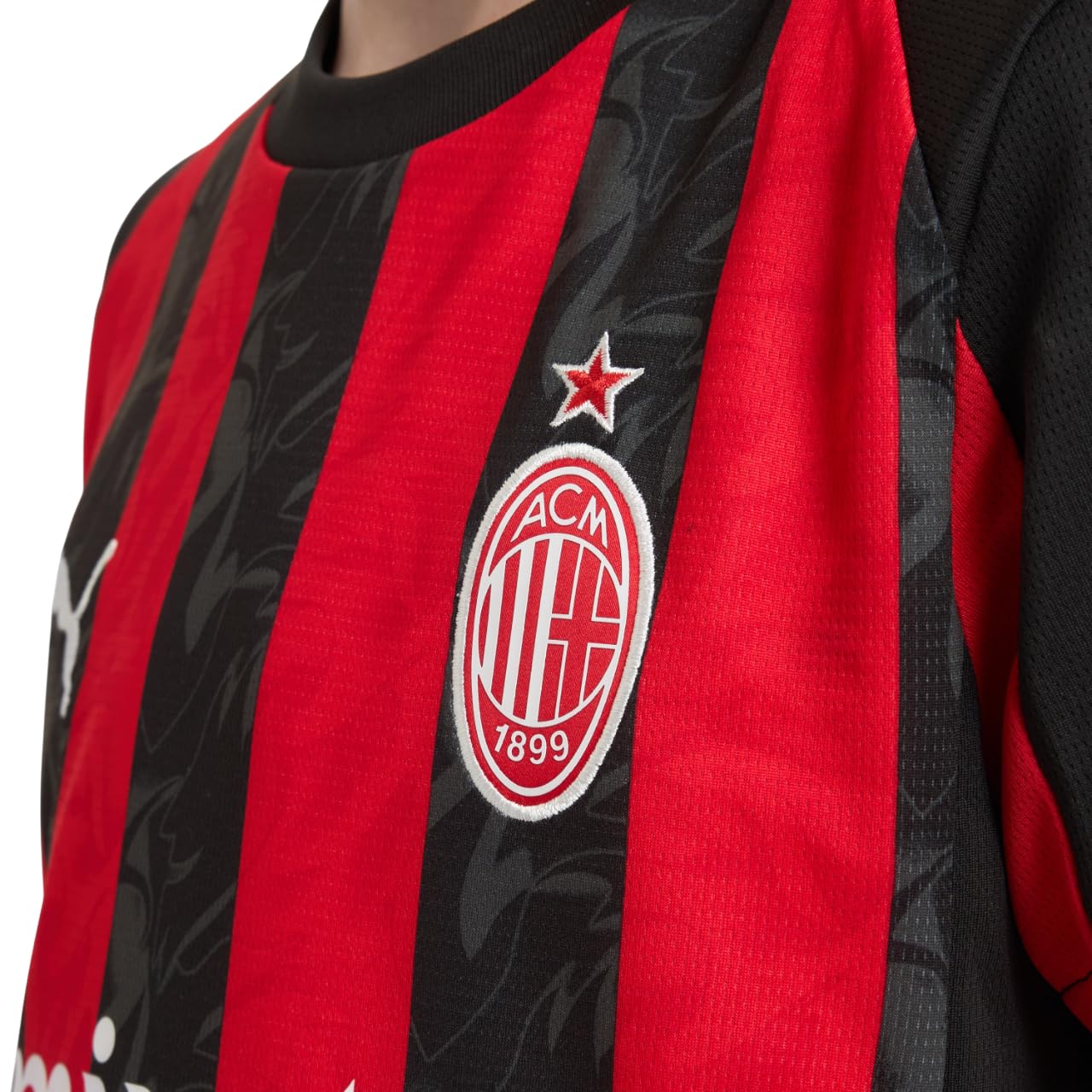 A.C. Milan - Maglia Gara Calcio Bambino, Stagione 2025/2026, Maglietta da Calcio, Home/Casa, Away/Trasferta e Third/Terza, per Bambino
