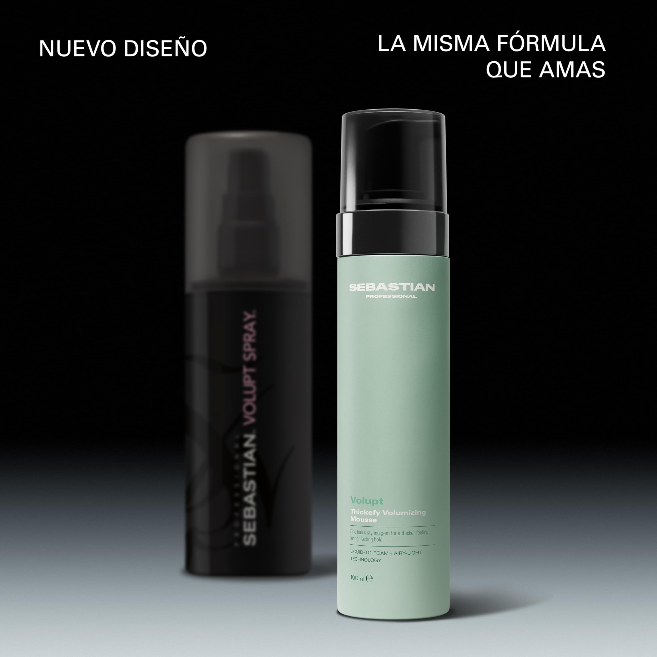 Sebastian Professional Volupt Thickefy | Espuma Voluminizadora Profesional | Cabello Naturalmente Grueso y Voluminoso | Fijación Flexible, Ligera y Duradera | Ideal para Cabello Fino