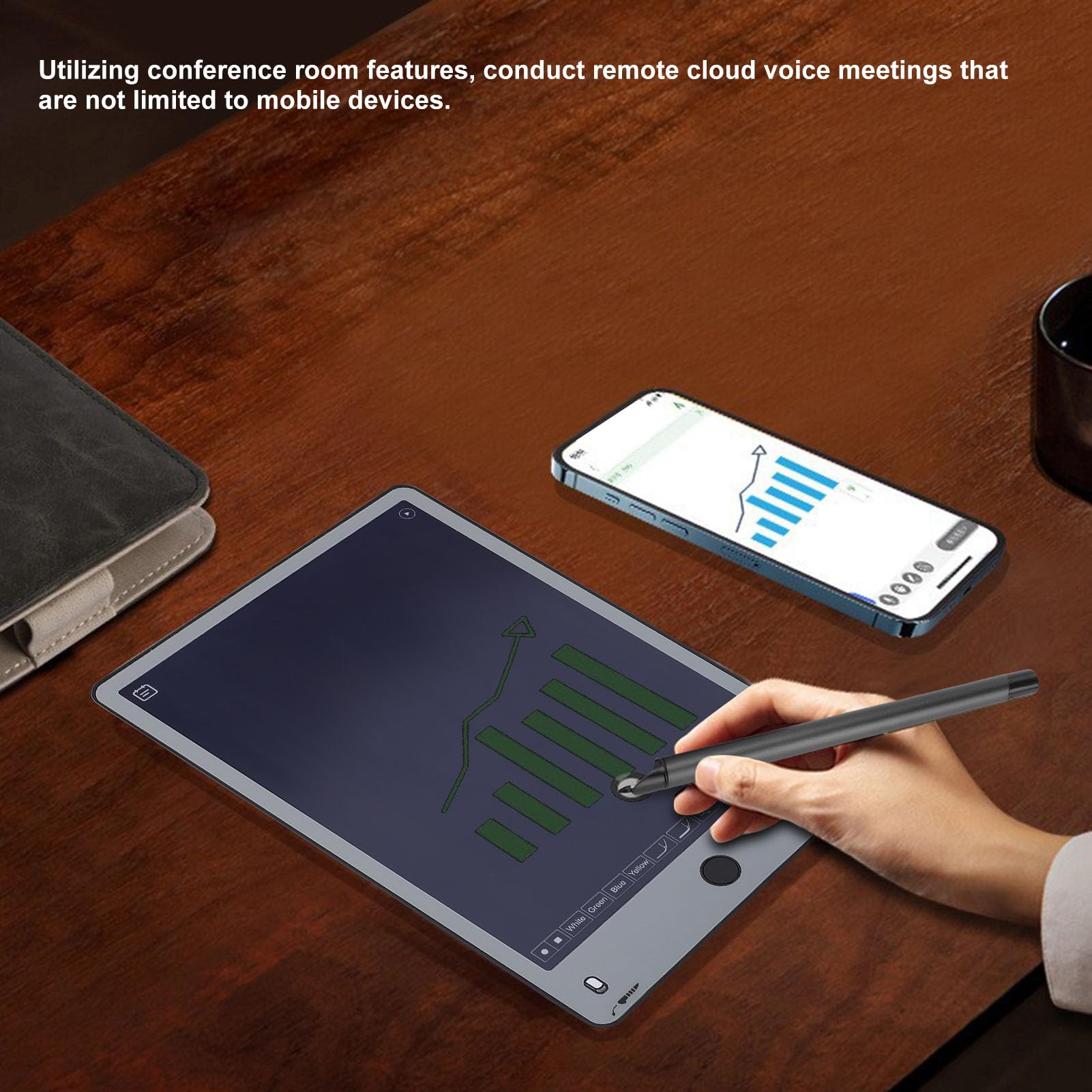 ASHATA Set di Schede di Scrittura di Penna Intelligente Digitale, Tablet a Mano AI con Note di Incontro Vocale di Archiviazione Cloud in Tempo Reale