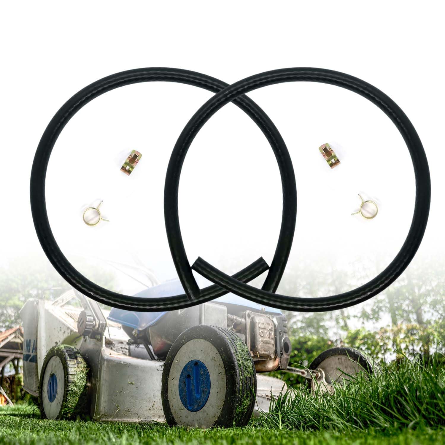 791745 - Tubo de combustible de repuesto compatible con motor Tecumseh 430173, 30962, 30705 y 791745, 056-150, 395051R (1/4 pulgadas ID) (2 piezas)