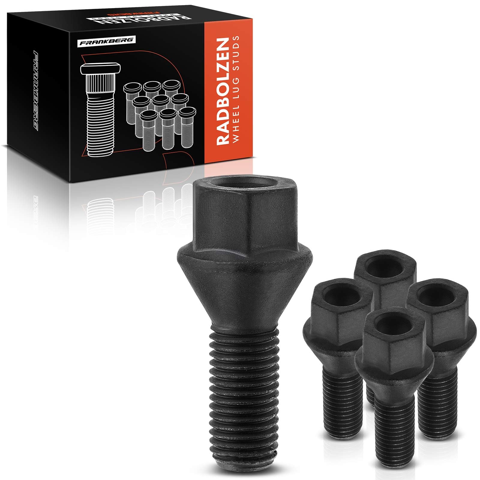 Frankberg 5x Bulloni per ruota Vite ruota Compatibile con Serie 1 E81 E87 Serie 3 E21 E30 E36 E46 E90 Serie 5 E12 E28 E34 E60 E61 Serie 6 E24 E64 1975-2017 610-574
