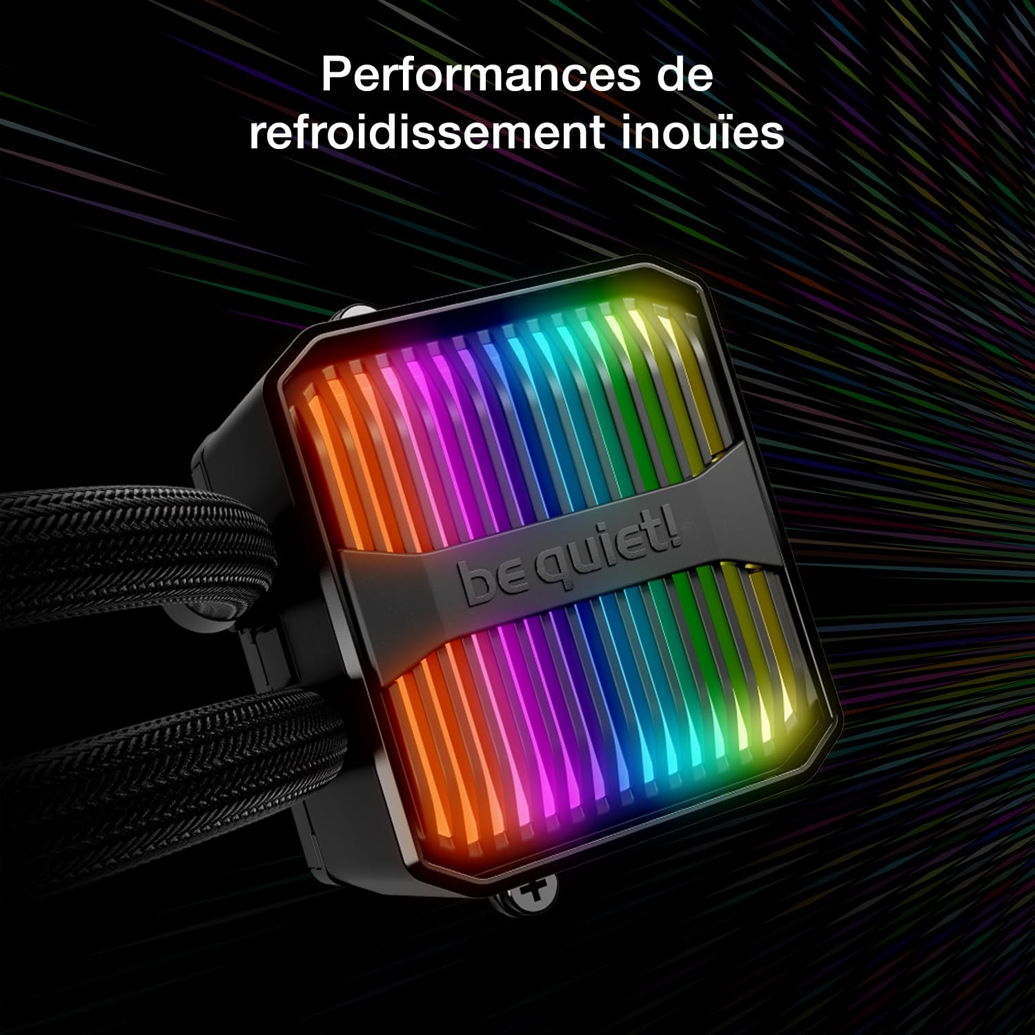 be quiet! Silent Loop 3 240mm système de refroidissement, plaque froide usinée avec haute précision, 2 ventilateurs Silent Wings 4 120mm PWM high-speed, performances de refroidissement extrêmes