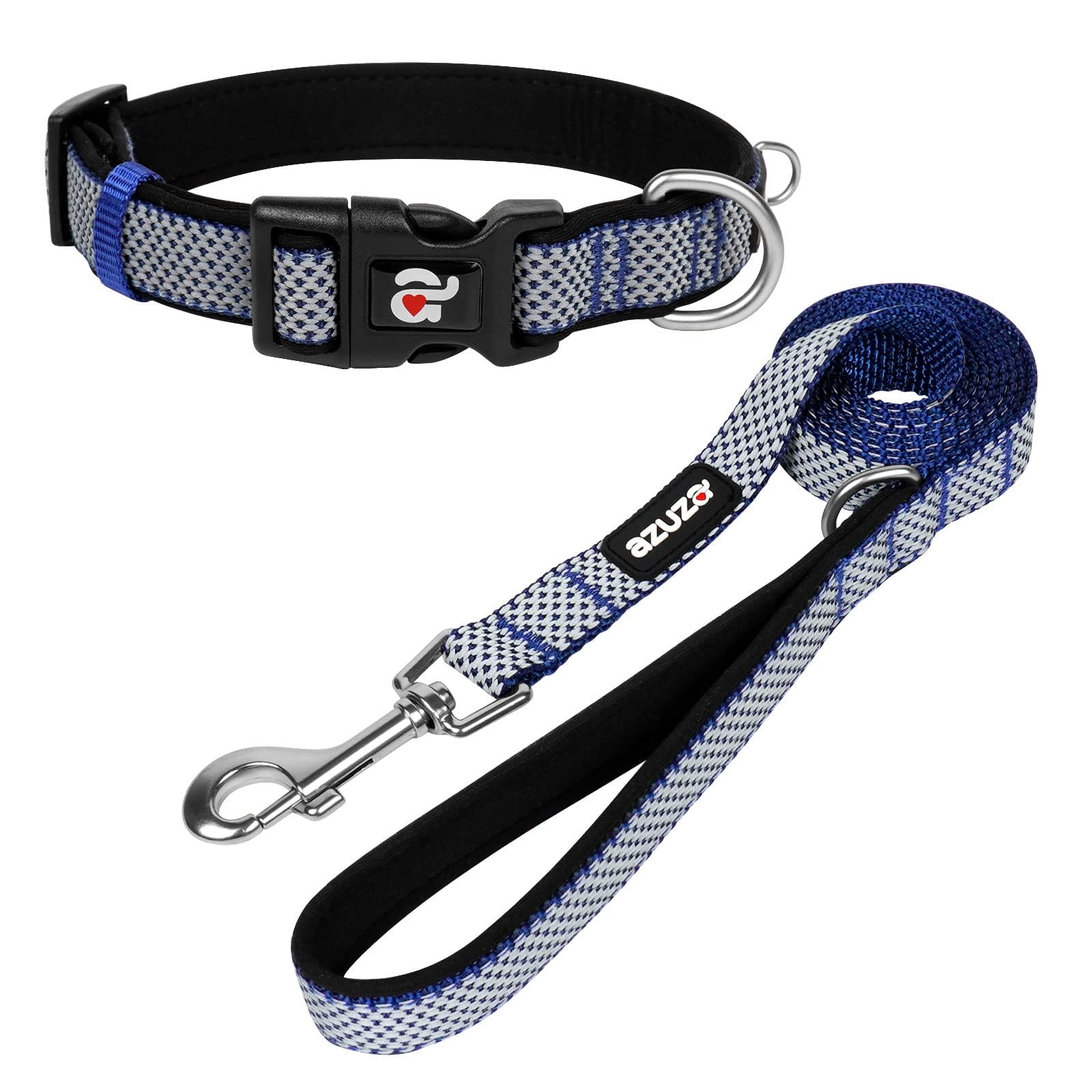 Amazon | azuza 犬 首輪 リード 3M反射 可愛い おしゃれ 頑丈
