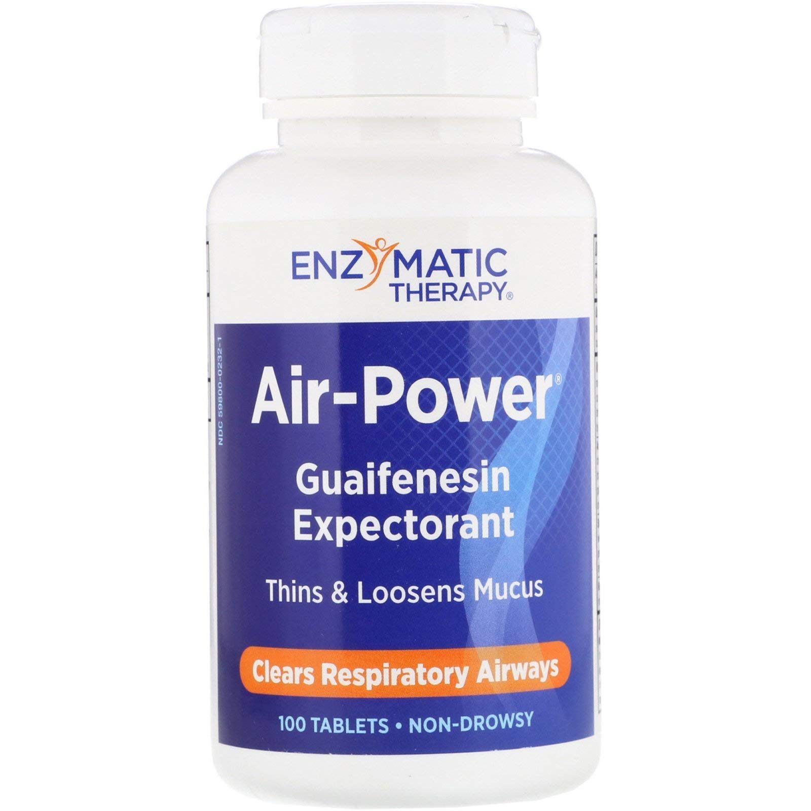 Nature’s Way Air-Power, Guaifenesin Expectorant, Clears Respiratory Airways, Thins & Loosens Mucus, Vegan, 100 Tablets (Packaging May Vary)