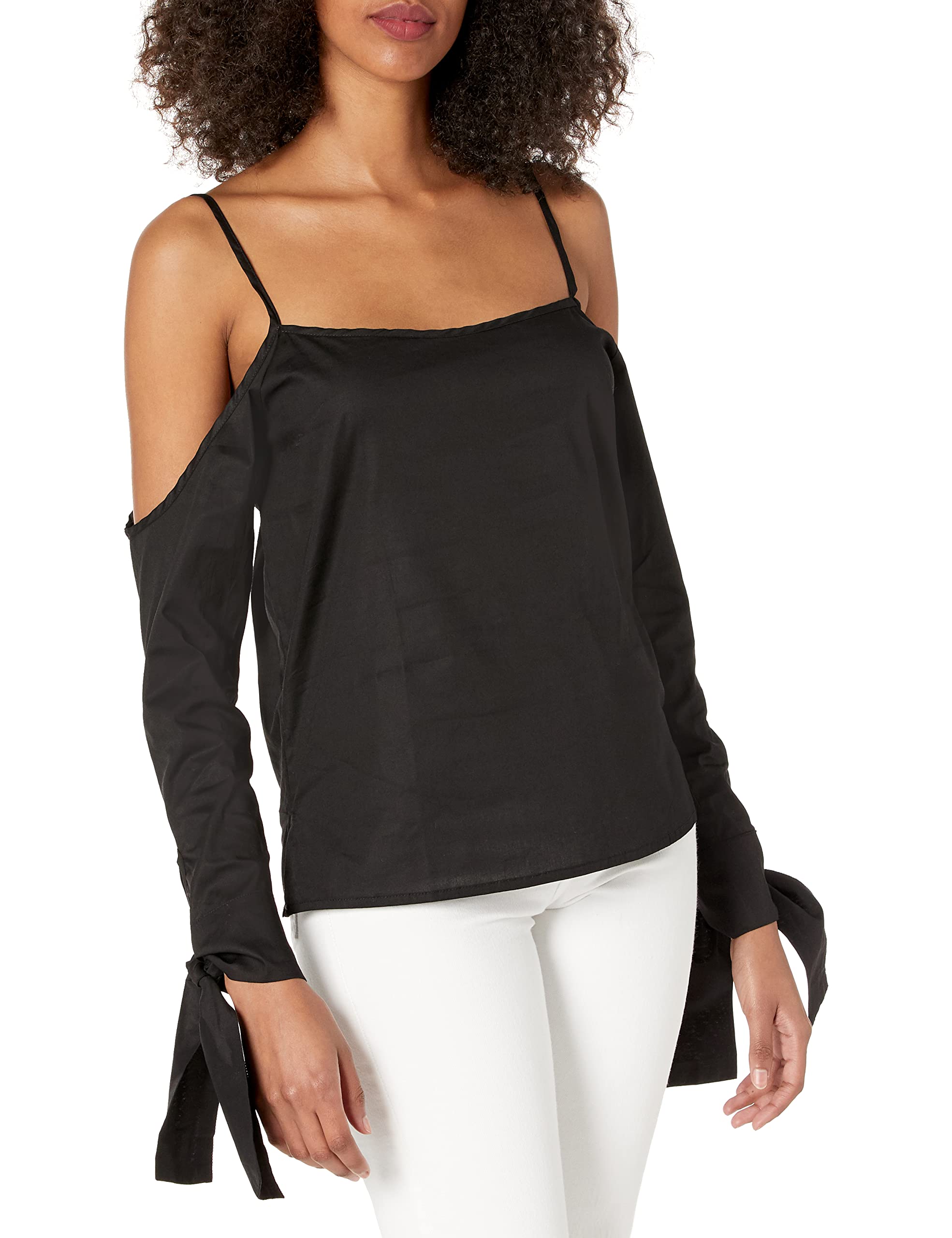 Lucca CoutureWomen's Camilla Cold Shoulder Tie Sleeve Top