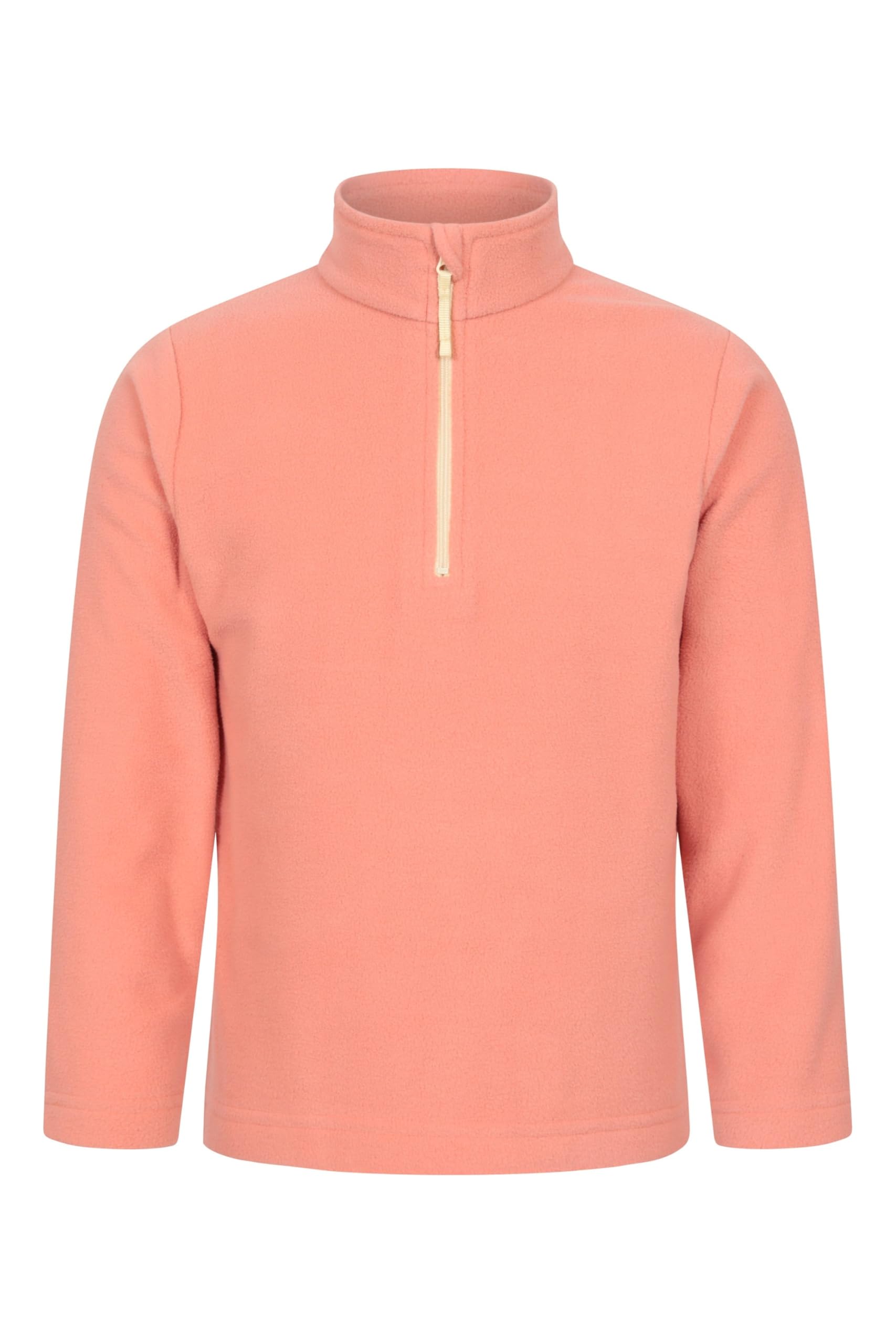 Mountain Warehouse Camber II Kids Half-Zip Fleece - Lightweight Microfleece - Outdoor Tan Kids Size 11-12 Years