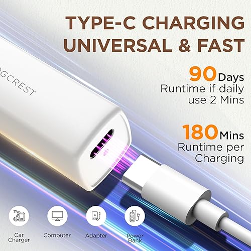 Miniatura 5 de Removedor de vello facial recargable para mujeres removedor eléctrico de cejas y vello facial 2 en 1 - Adecuado para recortar cejas, mentones y