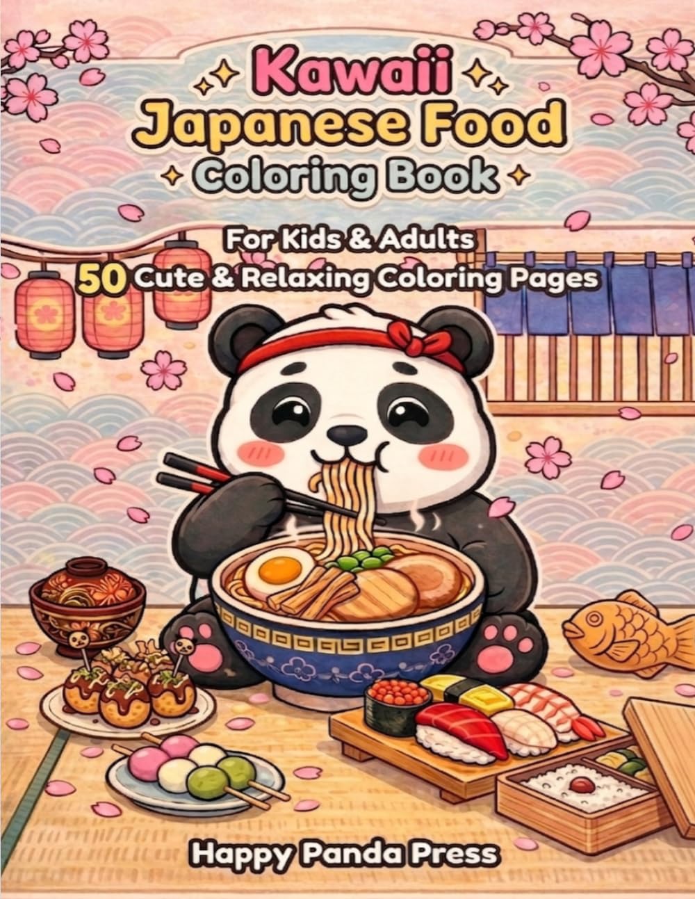 Kawaii Japanese Food Coloring Book