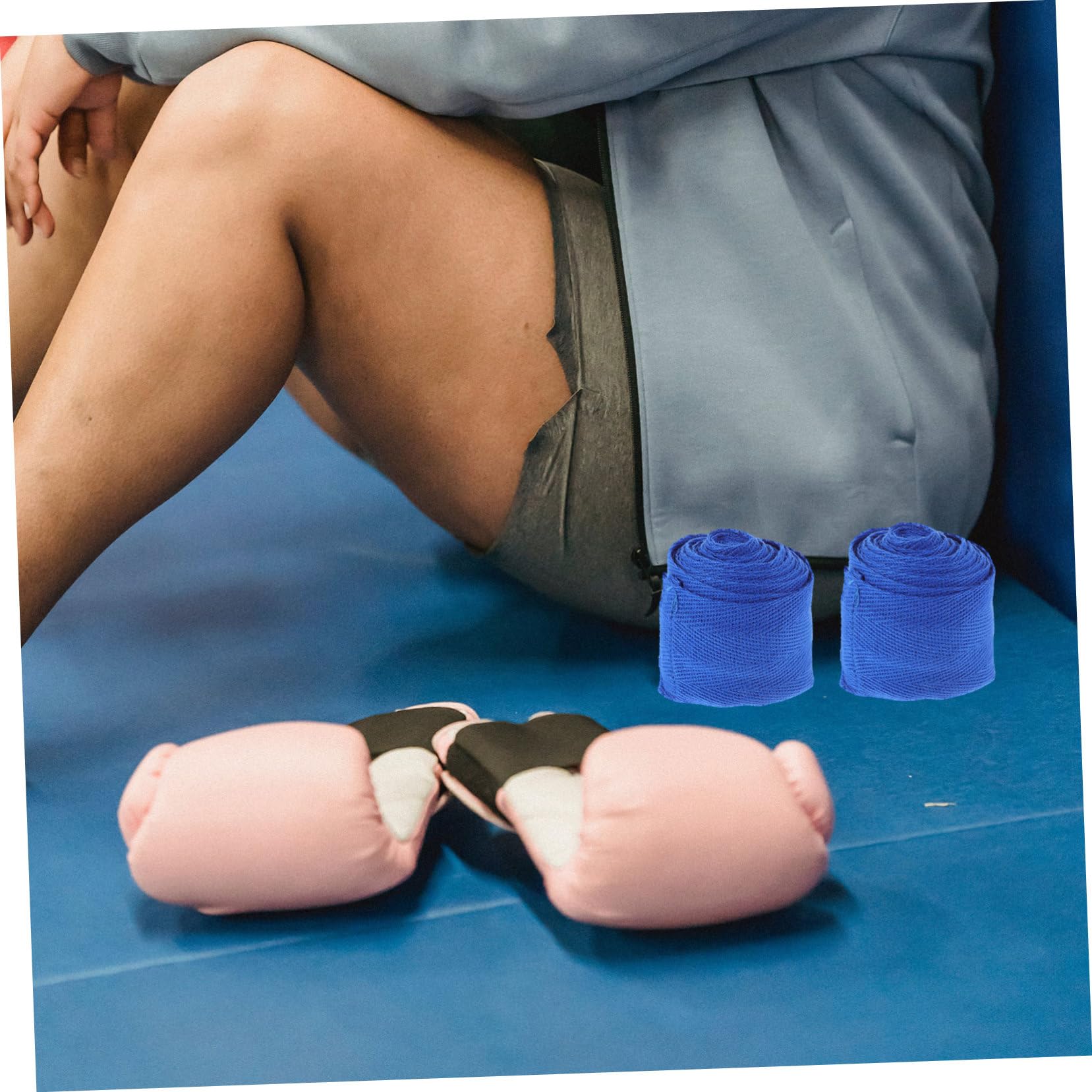 BCOATH 2Rolls Breathable Boxing Hand Wraps of Wrist Support Straps for Boxing Kickboxing Training Comfortable Protection for Professionals Beginners