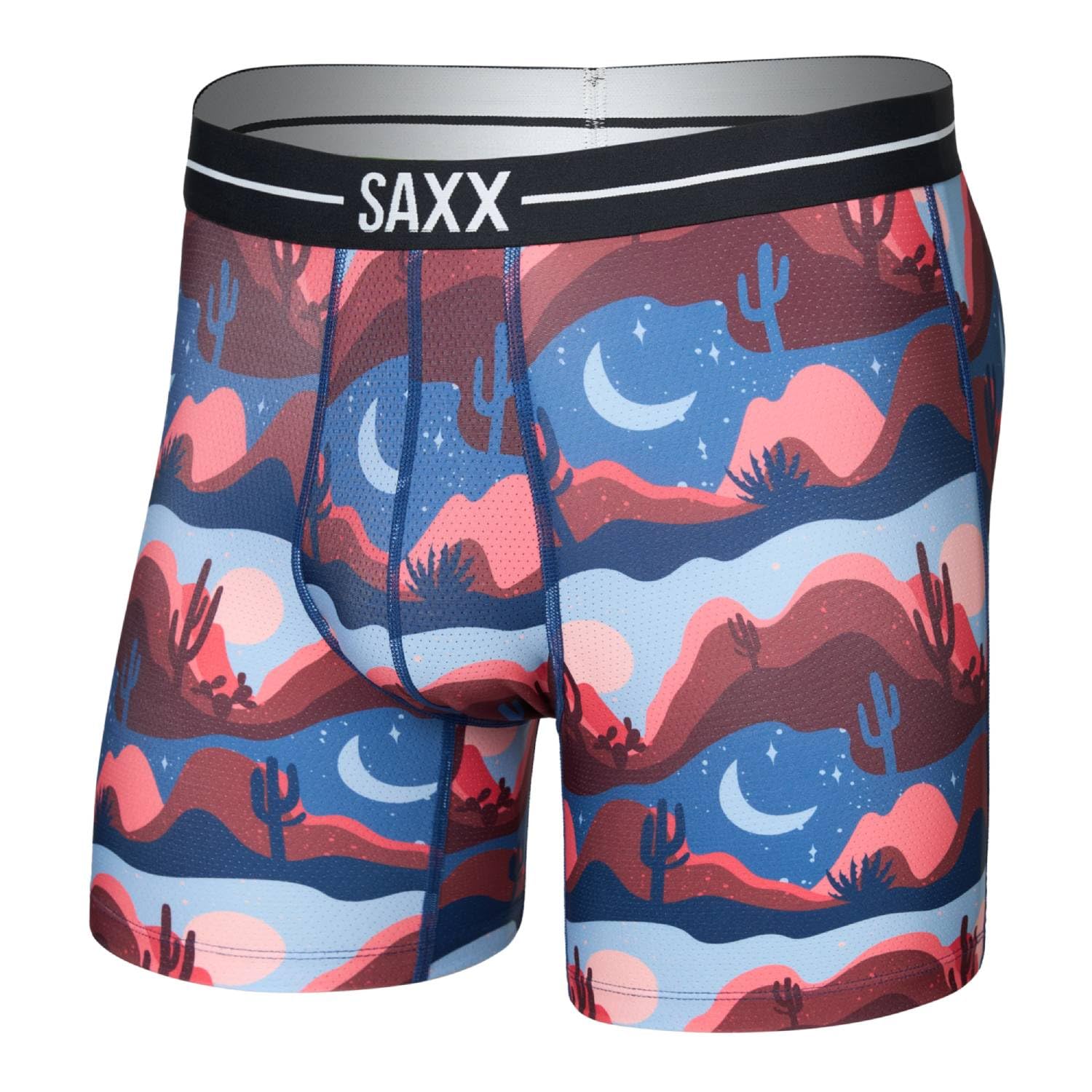 Saxx Volt Breathable Mesh Boxer Briefs, Canyon Daze/Red Clay - S