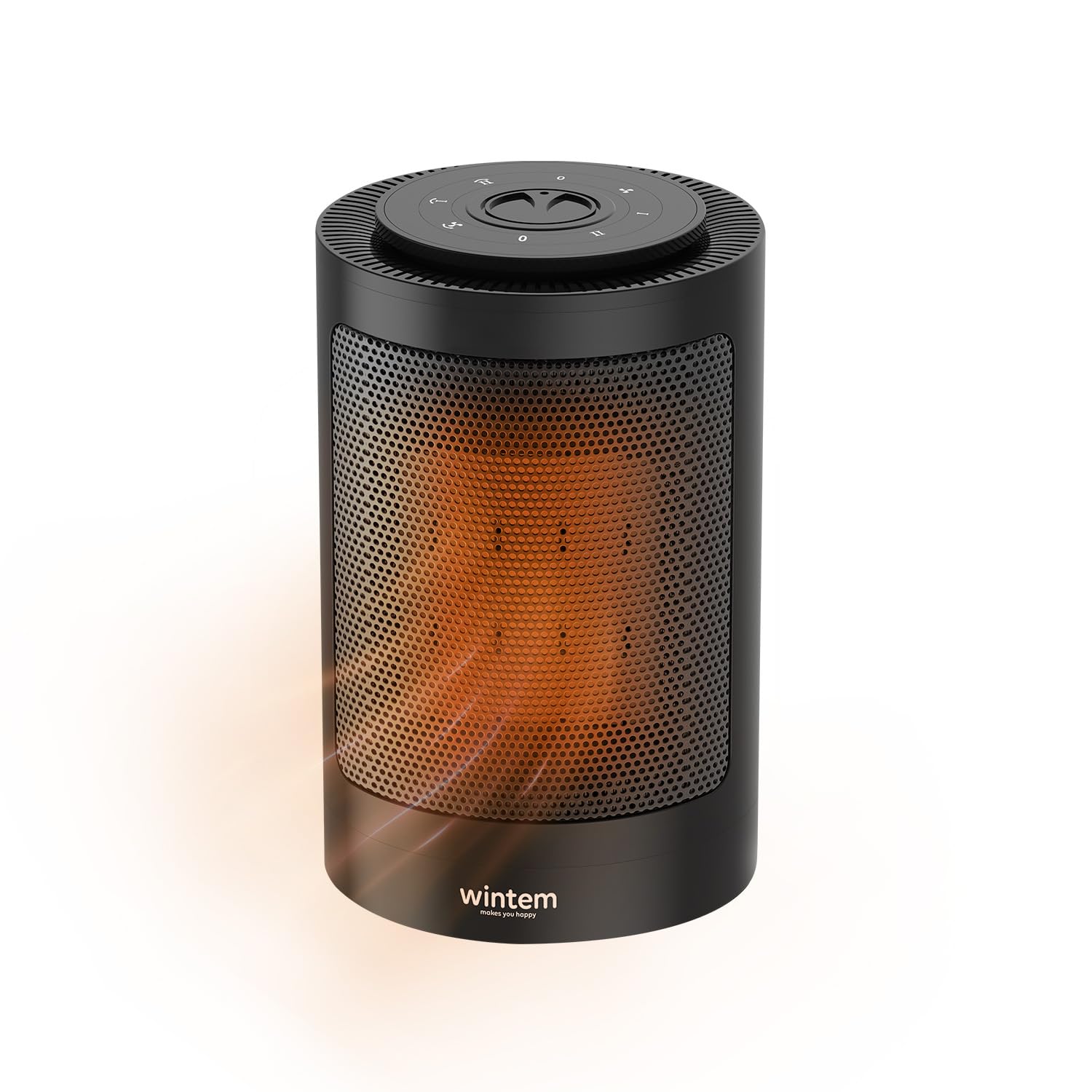 Wintem Termoventilatore da Tavolo 1500W Oscillante e a Basso Consumo - Ideale per un Riscaldamento in Pochissimo tempo in Camera, Bagno o Ufficio con 2 Livelli di Potenza