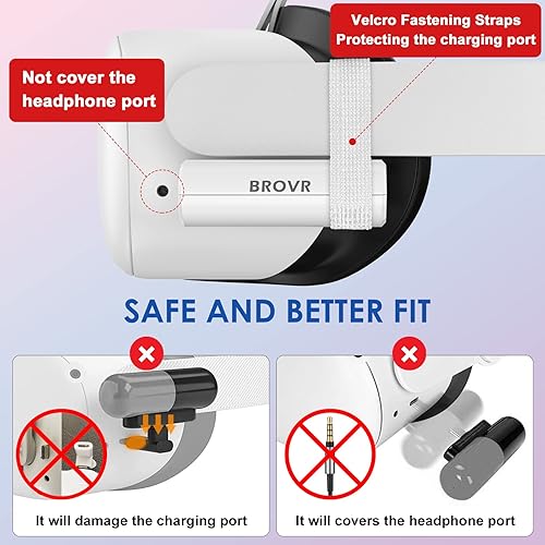 Miniatura 3 de BROVR Battery Pack for Oculus Quest 2 5000mAh Rechargeable Power Bank for OculusMeta Quest 2 and Quest Lightweight and Portable VR Headset Quest 2