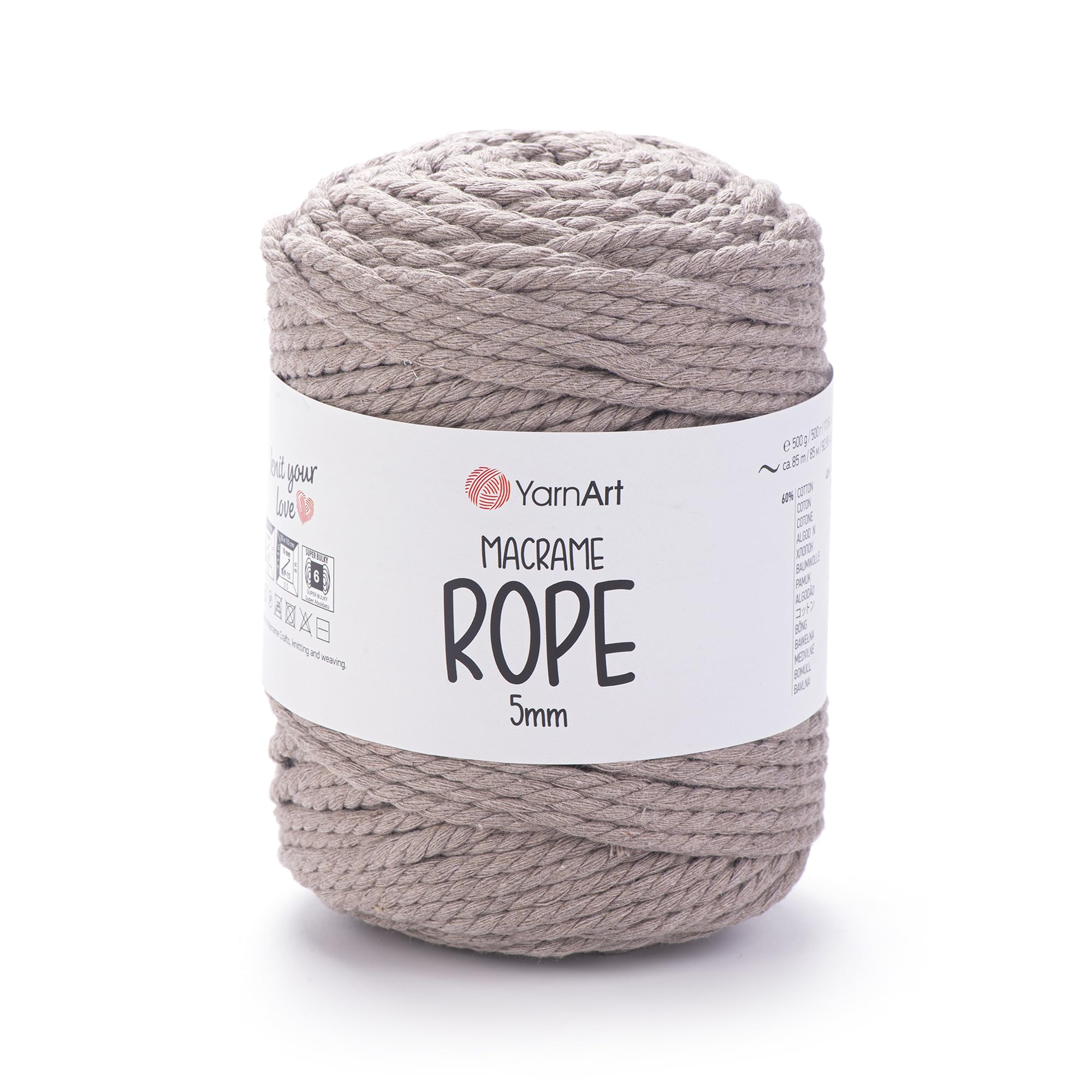 YarnArt El Örgü İpi MACRAME ROPE 5 MM, 768, 2x500 gr