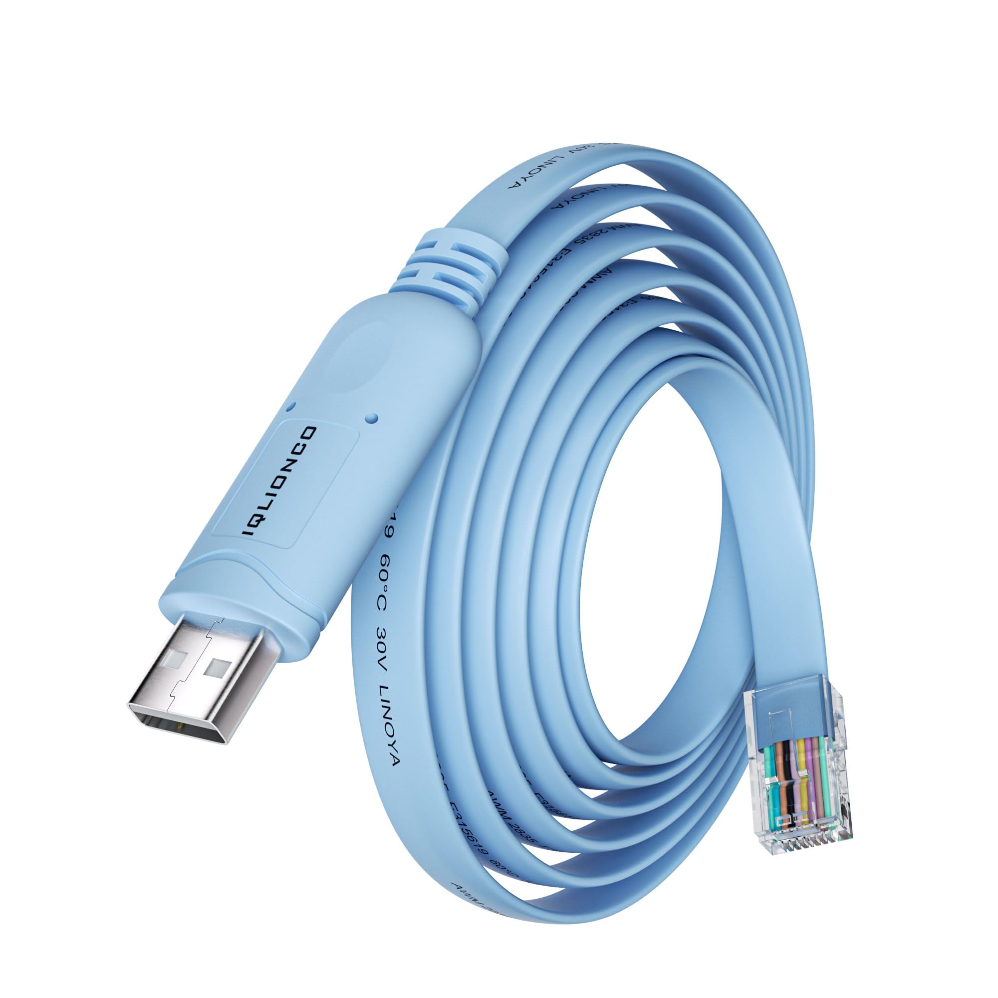 USB auf RJ45 Konsolenkabel, 1,8 m USB Serieller Adapter, RS232 Serielles Kabel für Switch/Router-Konfiguration (Plug & Play)