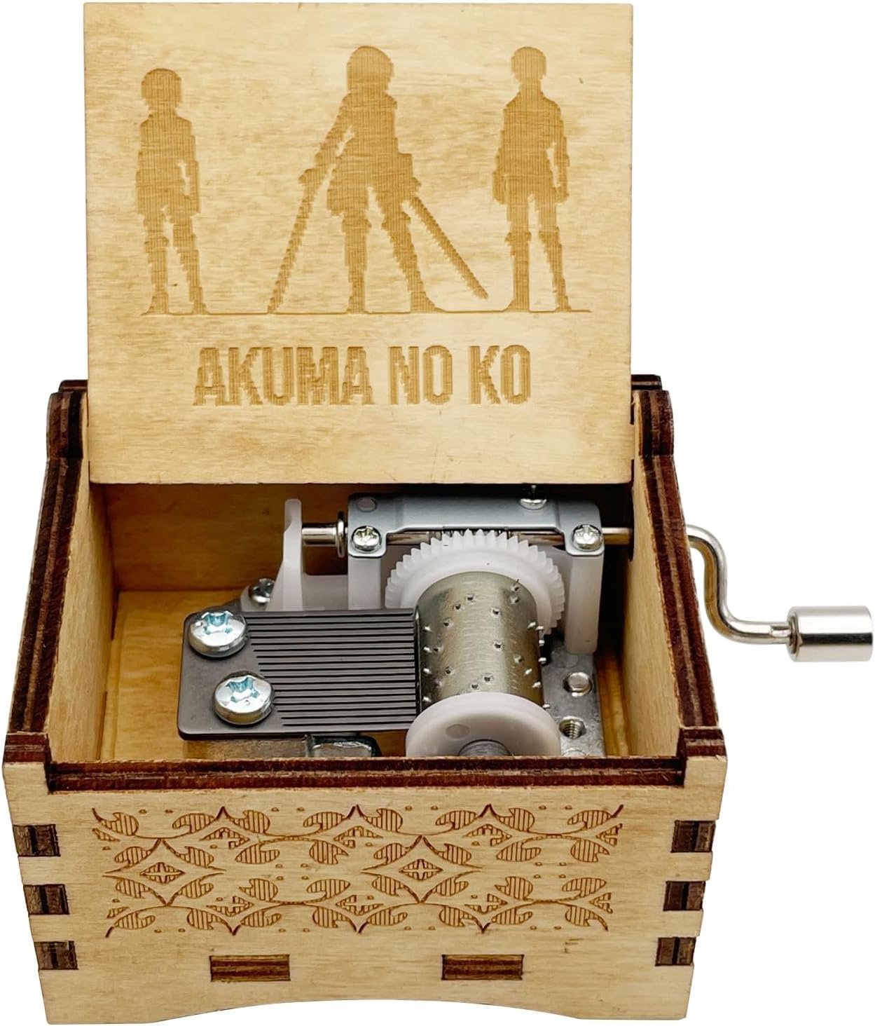 Akumas no Ko Music Box Attack Laser Design Hands Crank Musical Box for Men Women on Titan Birthday Christmas gifts(Akumas no Ko)