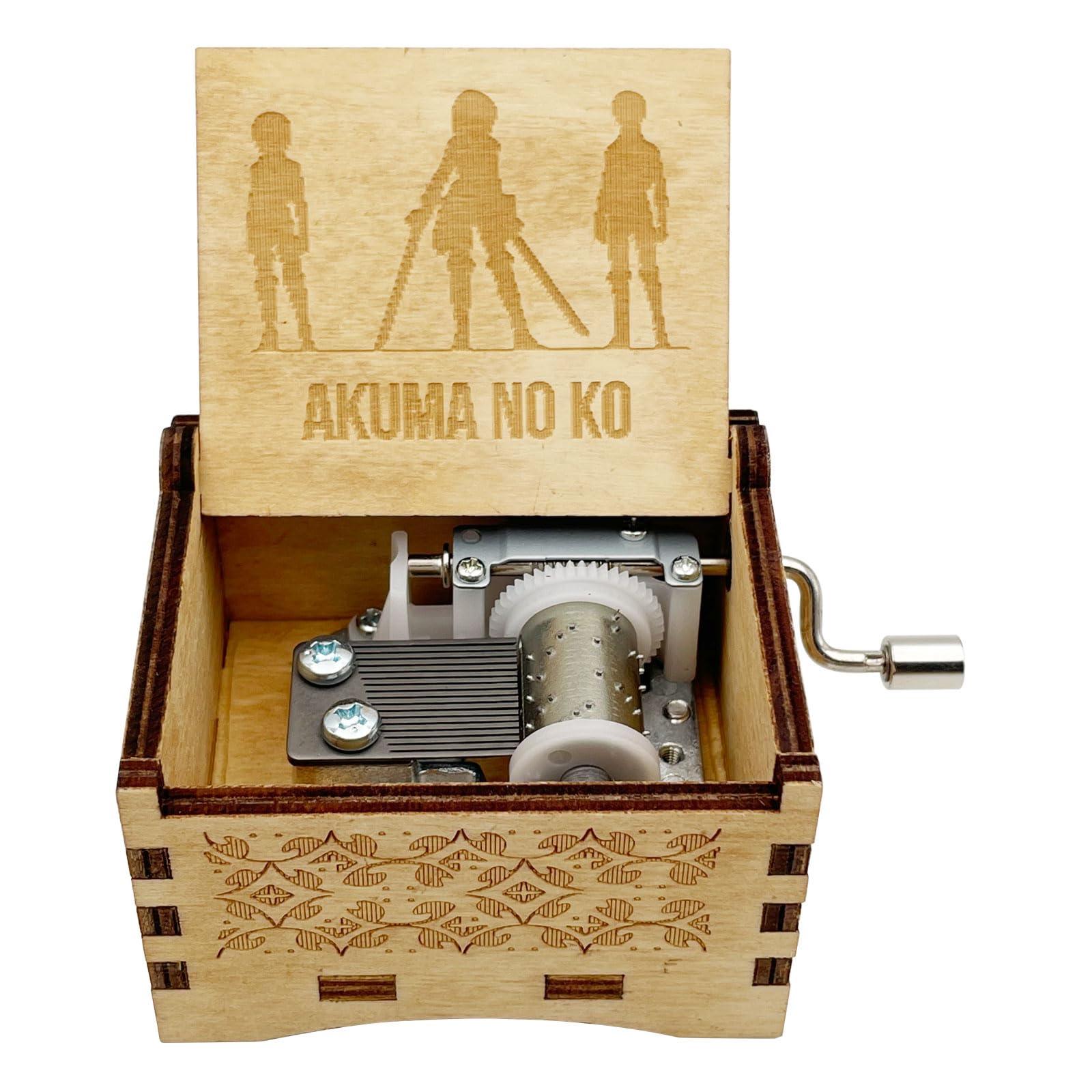 Akumas no Ko Music Box Attack Laser Design Hands Crank Musical Box for Men Women on Titan Birthday Christmas gifts(Akumas no Ko)