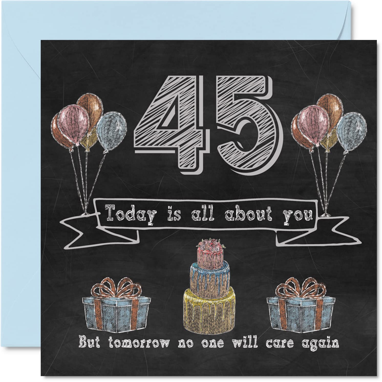 Stuff4 Cartes D'anniversaire 45 Ans Pour Hommes Et Femmes - Retour En