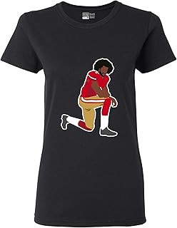Ladies 7 Kneel Stand Football Protest Front Back DT T-Shirt Tee