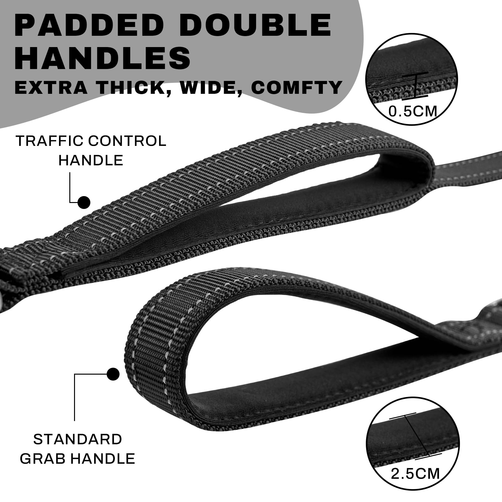 Arblina Slip Lead for Dogs No Pull Slip Lead with Double Handles - Image 4