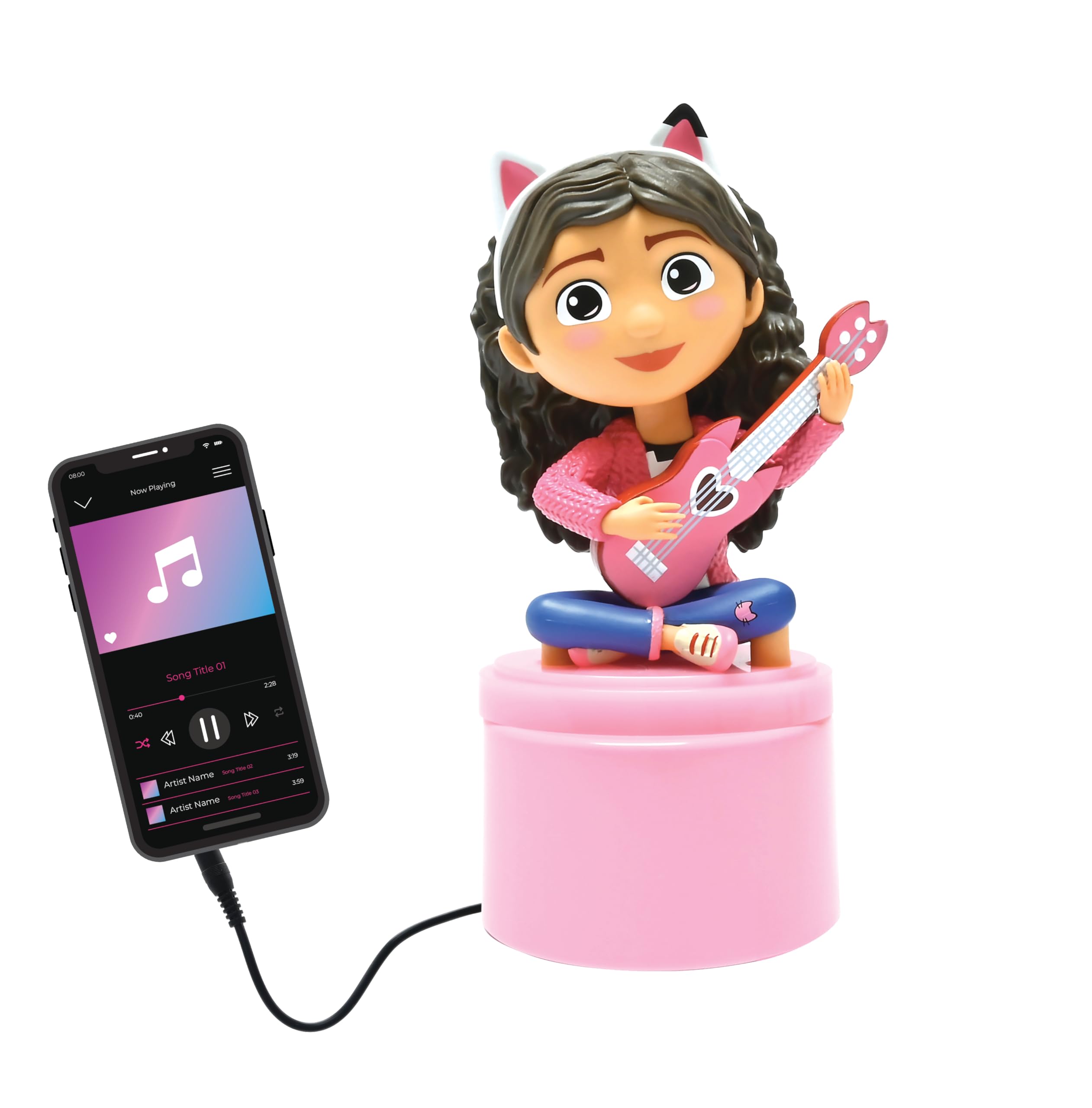Lexibook, La casa delle Bambole di Gabby, Luce Notturna con Altoparlante, Luce soffusa, A Batteria, Rosa, NS01GDH