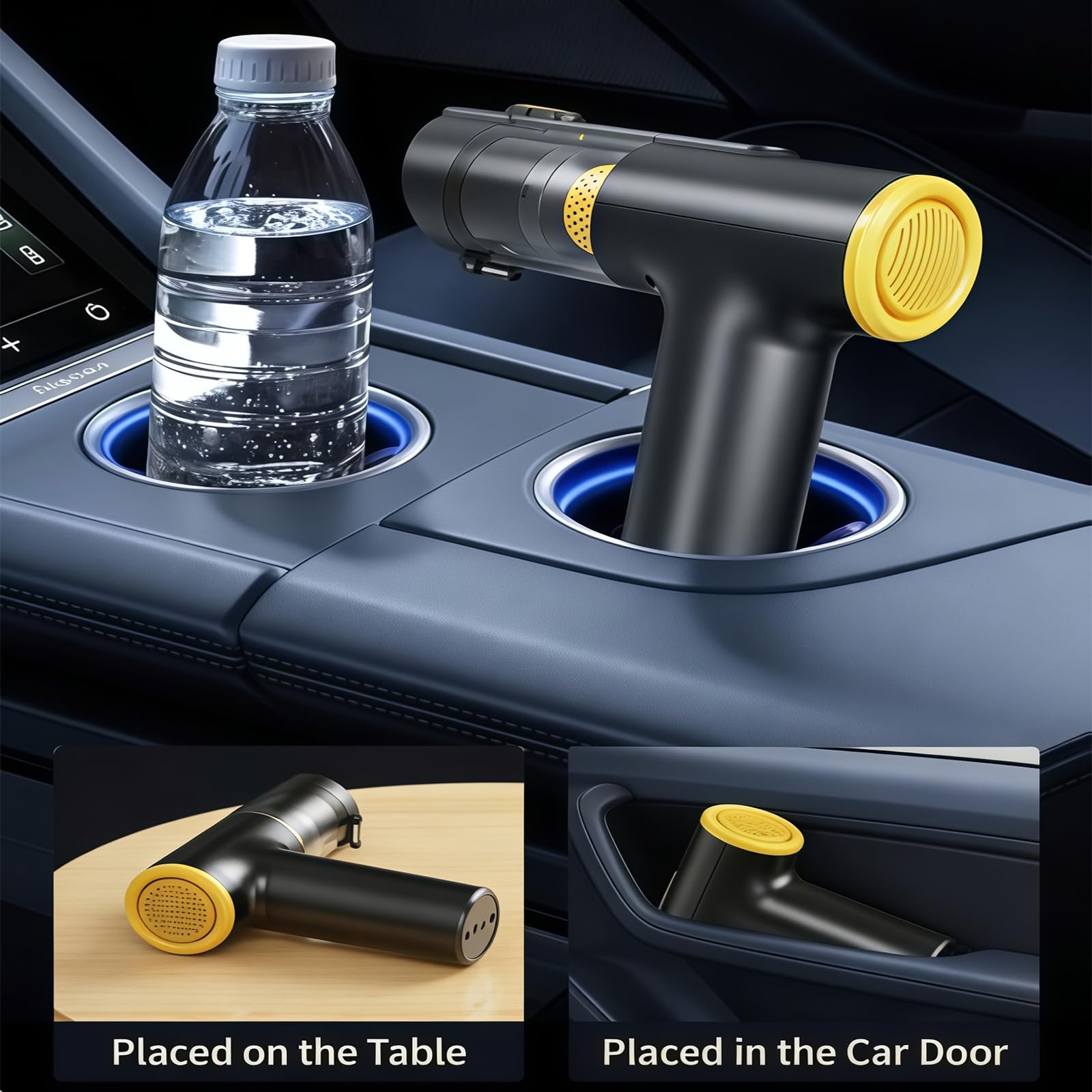 Collecteur de poussière Automatique portatif à Aspiration Efficace, Construction légère en ABS pour Un Nettoyage Rapide, Ensemble de Nettoyage de Voiture