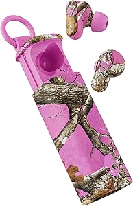 Skullcandy Dime Evo Wireless Earbuds, Bluetooth Headphones, Noise Isolating Fit, Up to 36 Hours Battery, Microphone for iPhone Android, Easy Carry with Clip-Anywhere Case - Realtree Edge Colors Pink asin的图片