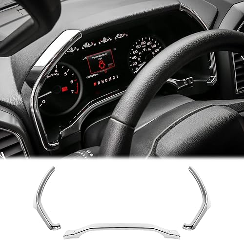 Voodonala Moldura cromada de salpicadero para Ford F150 F250 F350 Super Duty 2015, 2016, 2017, 2018, 2019, 2020, cromado