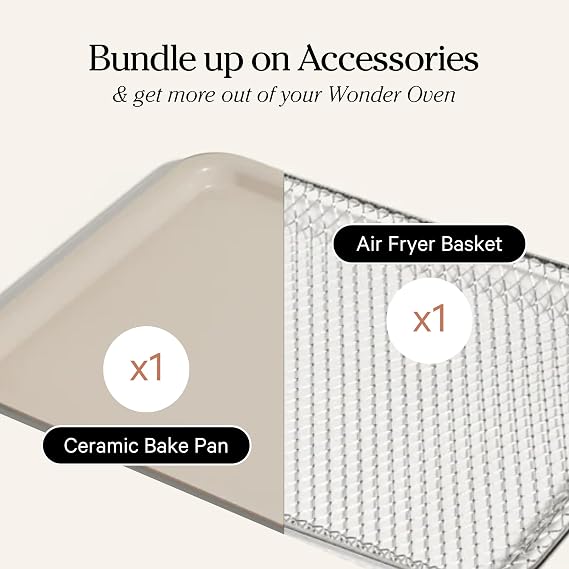Our Place Wonder Oven Essentials Kit, 2-Piece Bake Pan & Air Fry Basket Set