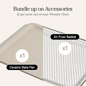 Our Place Wonder Oven Essentials Kit, 2-Piece Bake Pan & Air Fry Basket Set