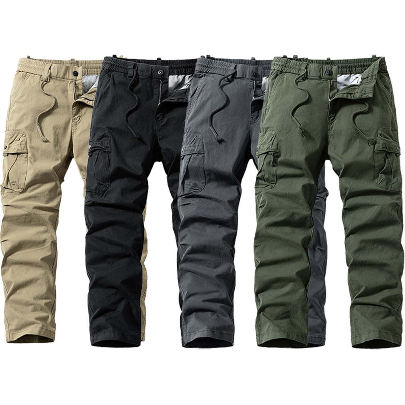 SUWBMHWE ??Flex Camo Tactical Cargo Pants Men Stretch Outdoor Hunting Pants Waterproof & Scent Control Multi Pocket System T