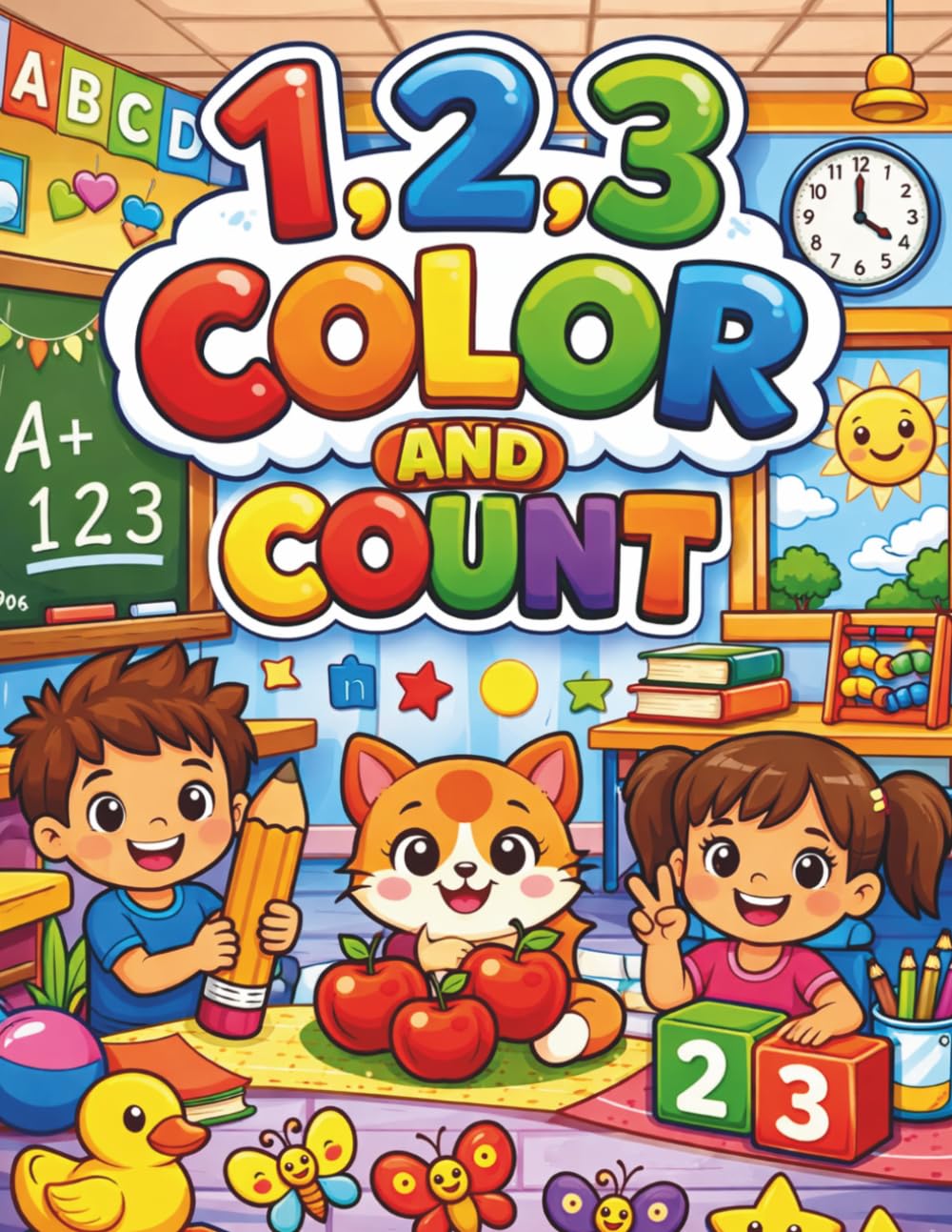 1,2,3 Color and Count: Learn to Count, Color, and Write Numbers 1–20