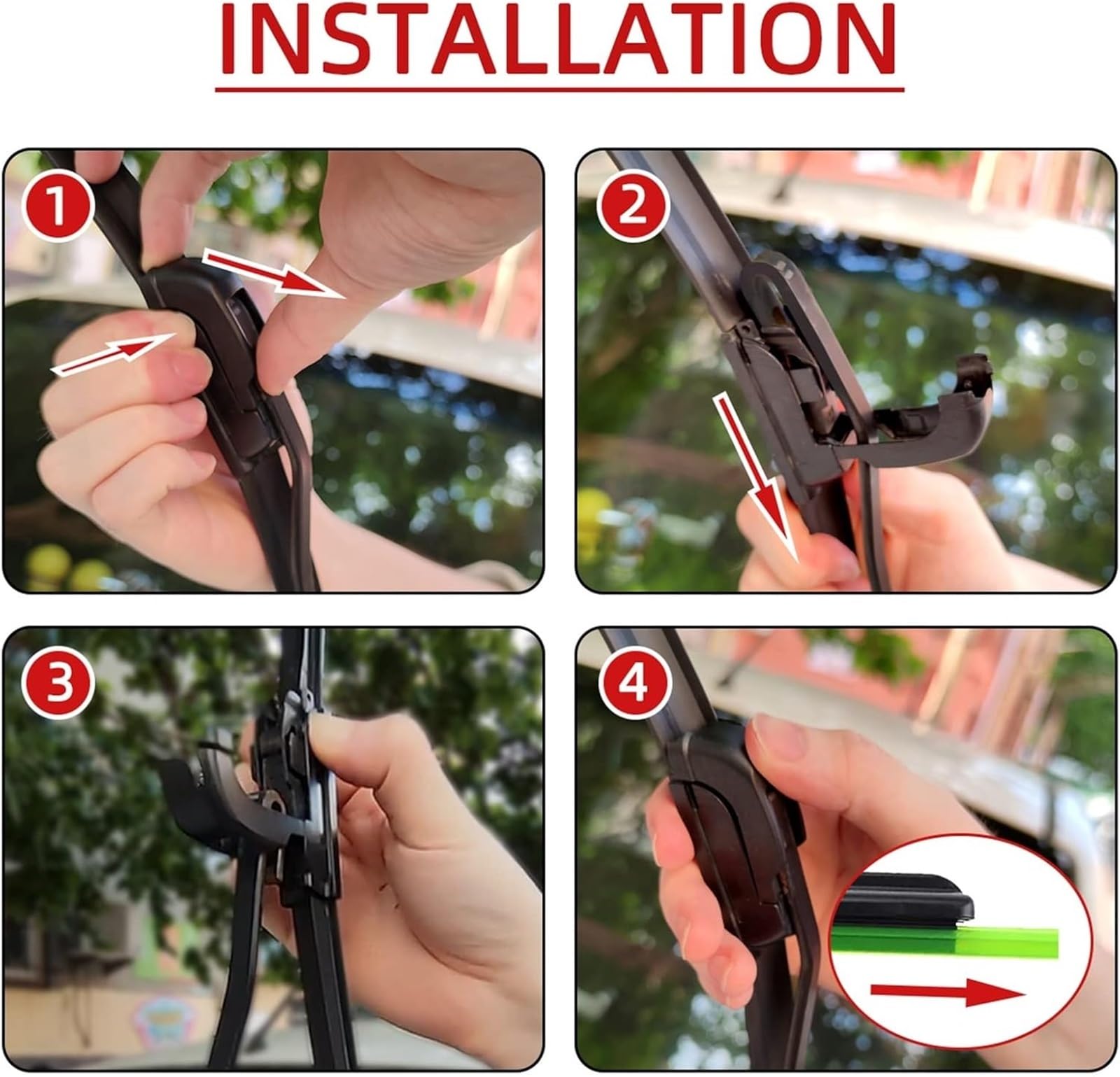 Escobilla limpiaparabrisas Escobilla limpiaparabrisas delantera para Nissan para X-Trail T32 y para Rogue 2