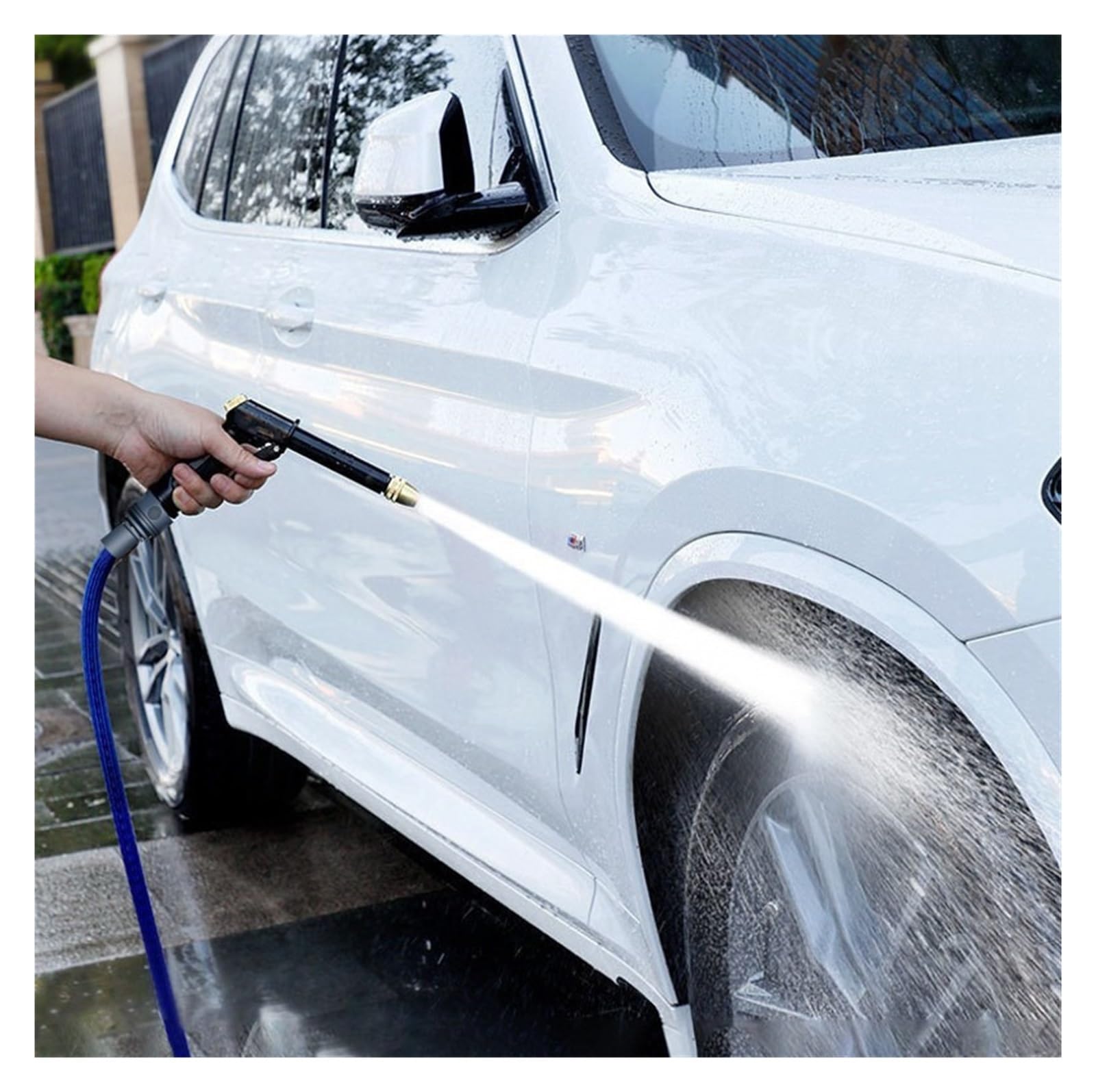 Pistolet d'arrosage avec embout multi-jets, Eau haute pression for lavage de voiture, arrosage jardin, pulvérisation réglable(1 Set)