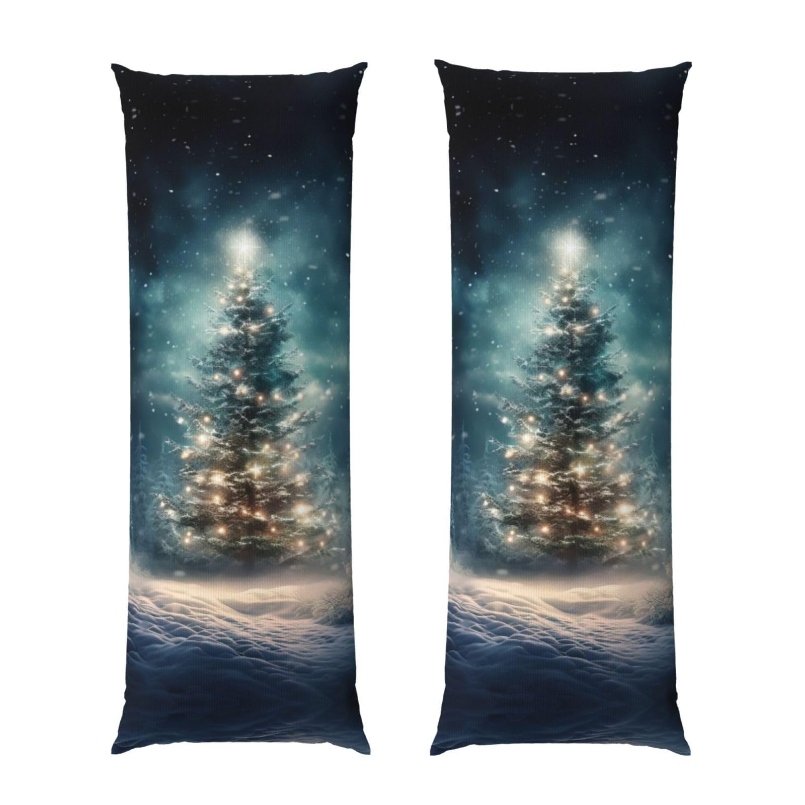 Taie d'oreiller esthétique et respirante au motif sapin en textile premium doux