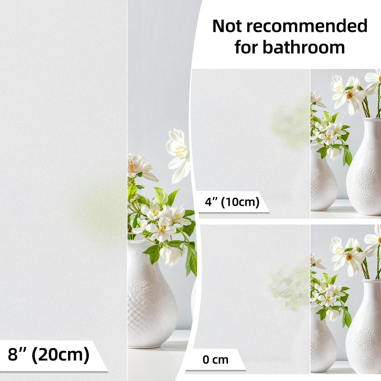 Qualsen Film de Protection antiUV et Anti-adhésif pour fenêtre de fenêtre Opaque pour la Maison, la Salle de Bain, Le Bureau, la Chambre, la Cuisine, Le Salon 35.4x78.7inch(90x200cm)